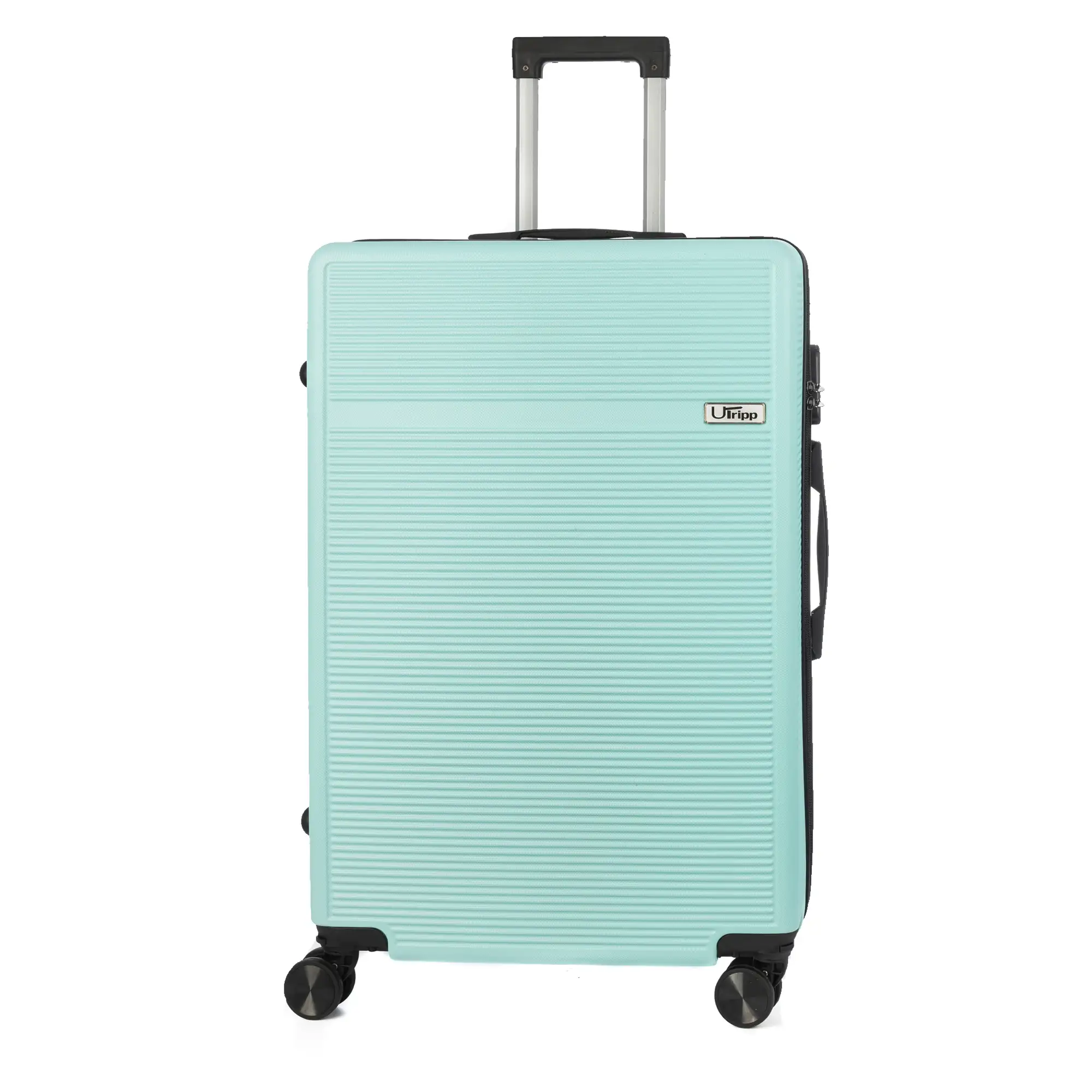 Maleta gran volumen trolley rígida ultraligera, de ABS de alta resistencia. Cerradura numérica y 4 ruedas dobles extraíbles y giratorias 360°.