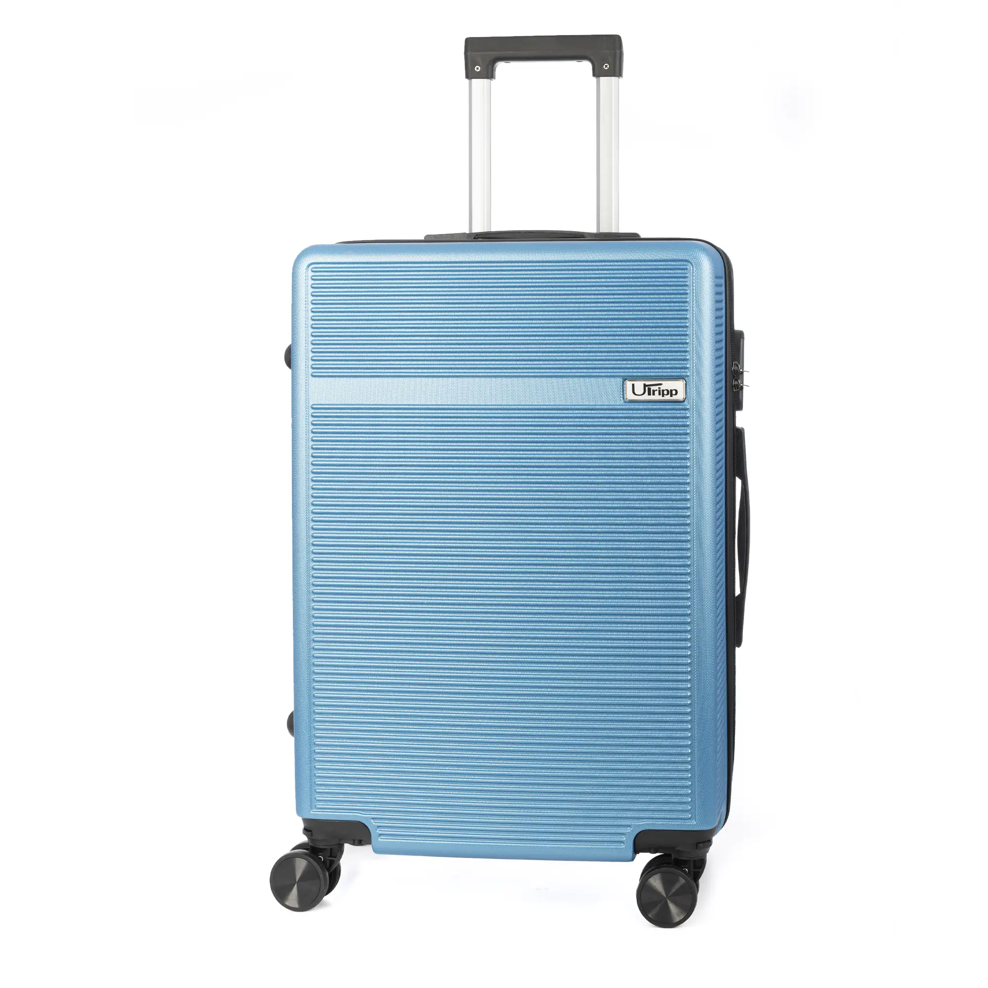 Maleta mediana trolley rígida ultraligera, de ABS de alta resistencia. Cerradura numérica y 4 ruedas dobles extraíbles y giratorias 360°. 