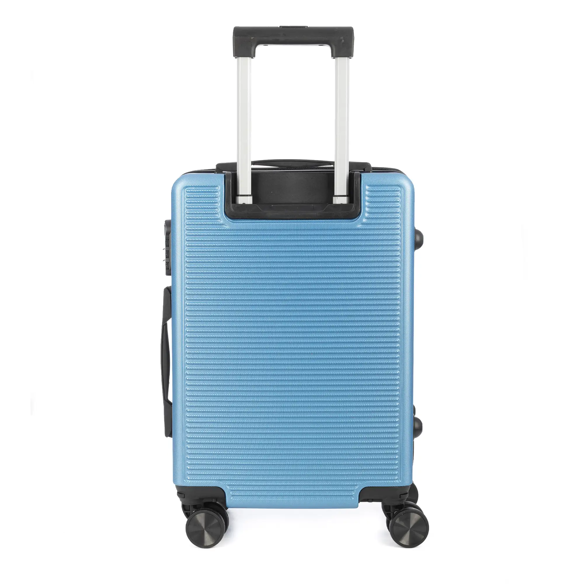 Juego de 3 maletas Trolley, en material ligero ABS de alta resistencia. Cerradura numérica y 4 ruedas dobles extraíbles y giratorias 360°.