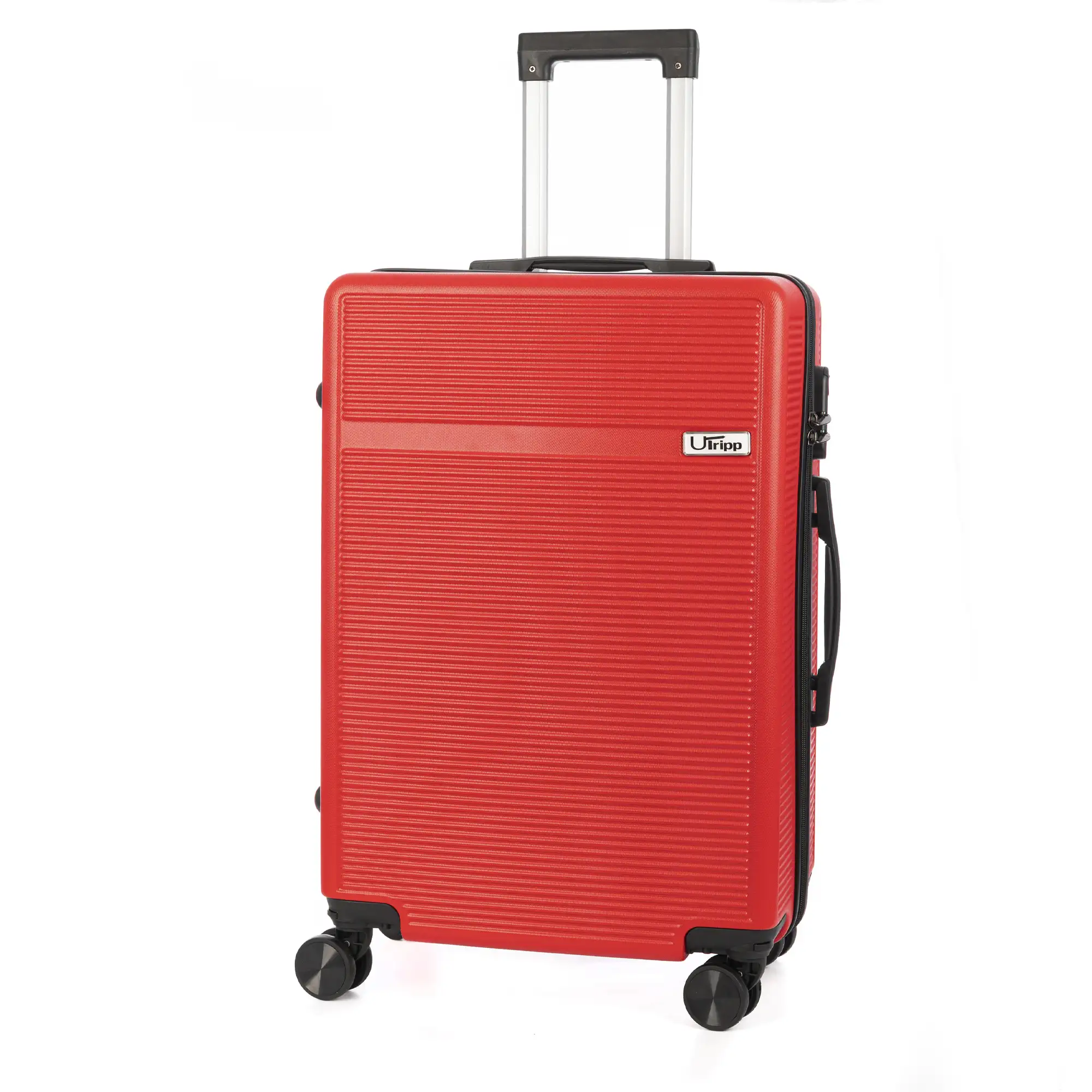 Maleta mediana trolley rígida ultraligera, de ABS de alta resistencia. Cerradura numérica y 4 ruedas dobles extraíbles y giratorias 360°. 