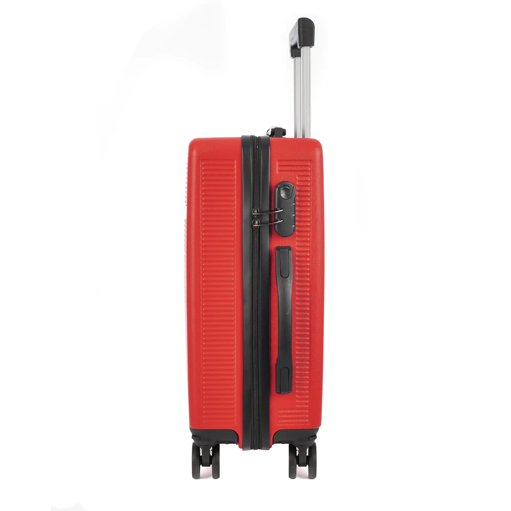 Juego de 3 maletas Trolley, en material ligero ABS de alta resistencia. Cerradura numérica y 4 ruedas dobles extraíbles y giratorias 360°.