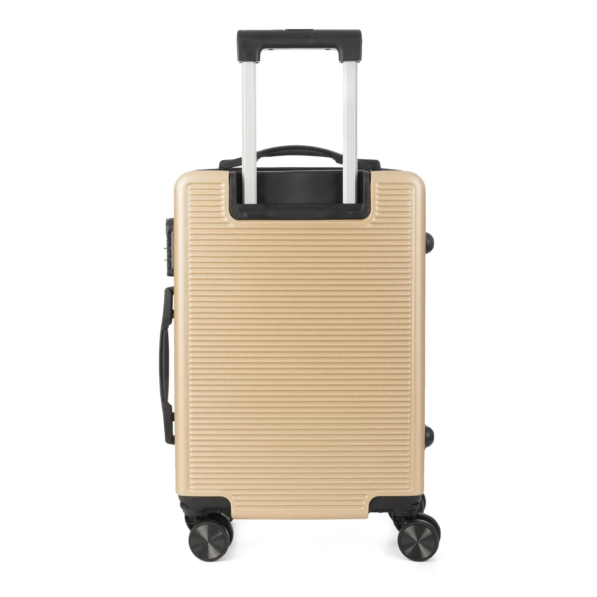 Juego de 3 maletas Trolley, en material ligero ABS de alta resistencia. Cerradura numérica y 4 ruedas dobles extraíbles y giratorias 360°.