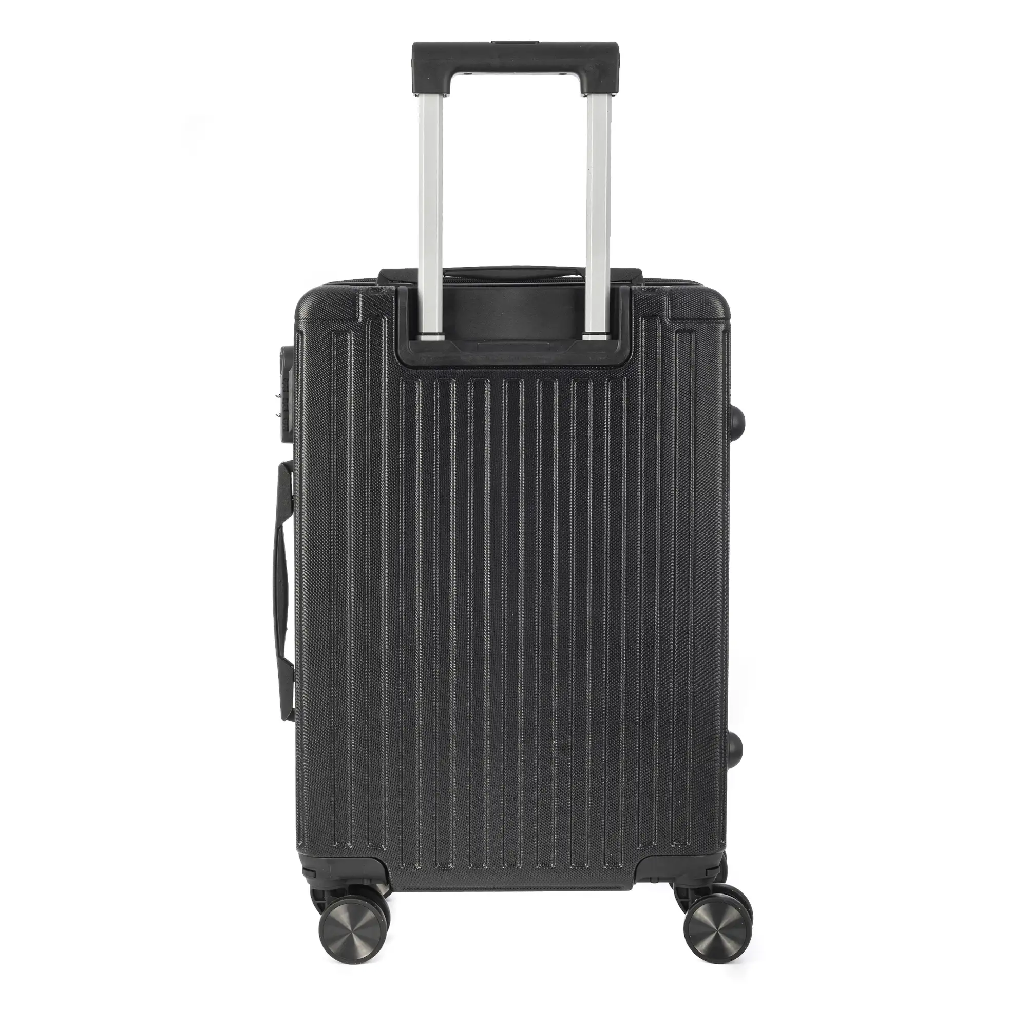 Juego de 3 maletas Trolley, en material ligero ABS de alta resistencia con esquinas reforzadas. Cerradura numérica y 4 ruedas dobles extraíbles y giratorias 360°.