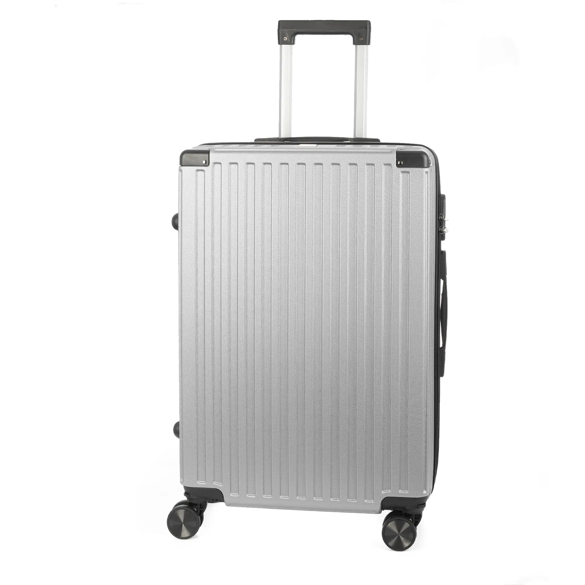Maleta mediana trolley rígida ultraligera, de ABS de alta resistencia con esquinas reforzadas. Cerradura numérica y 4 ruedas dobles extraíbles y giratorias 360°. 