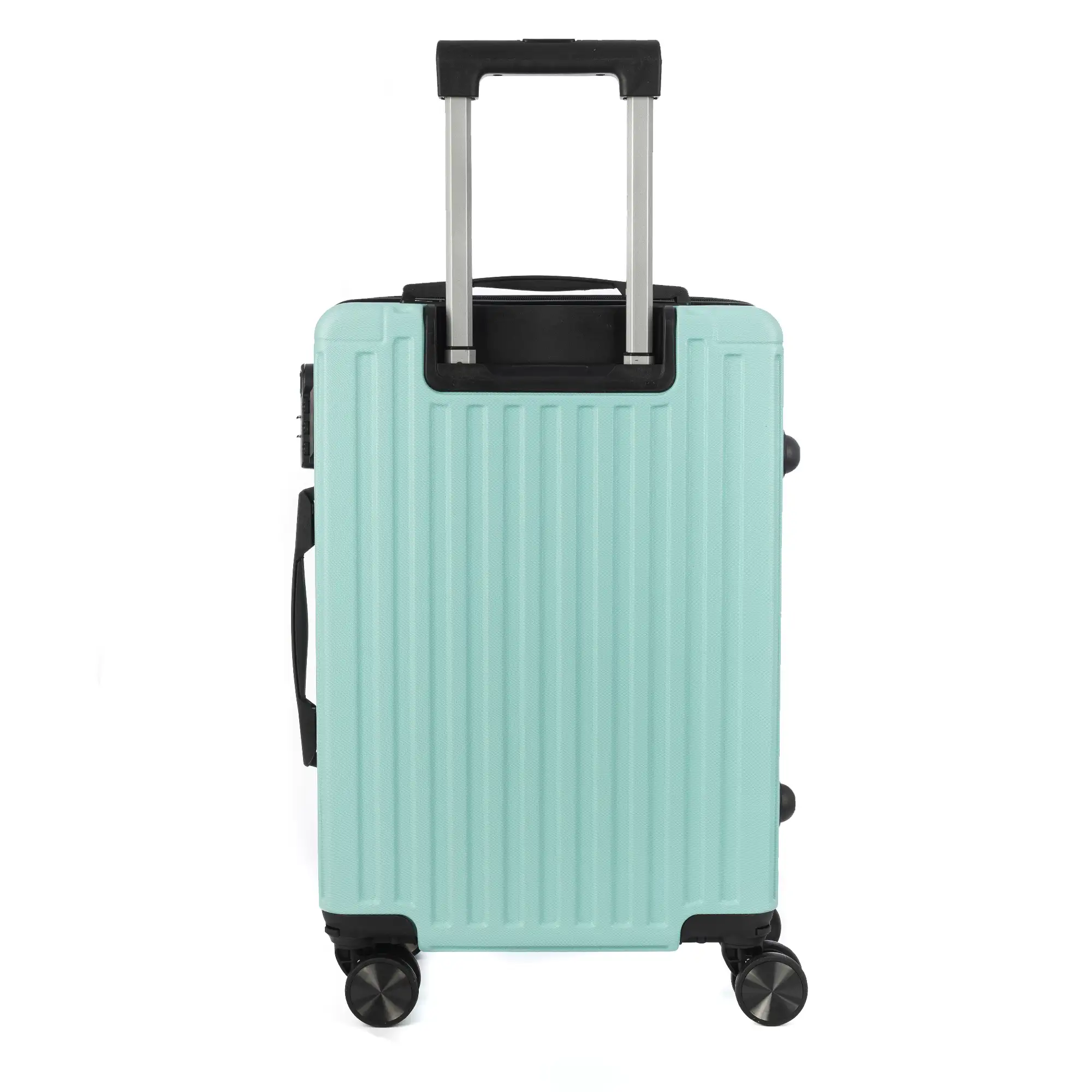 Juego de 3 maletas Trolley, en material ligero ABS de alta resistencia con esquinas reforzadas. Cerradura numérica y 4 ruedas dobles extraíbles y giratorias 360°.