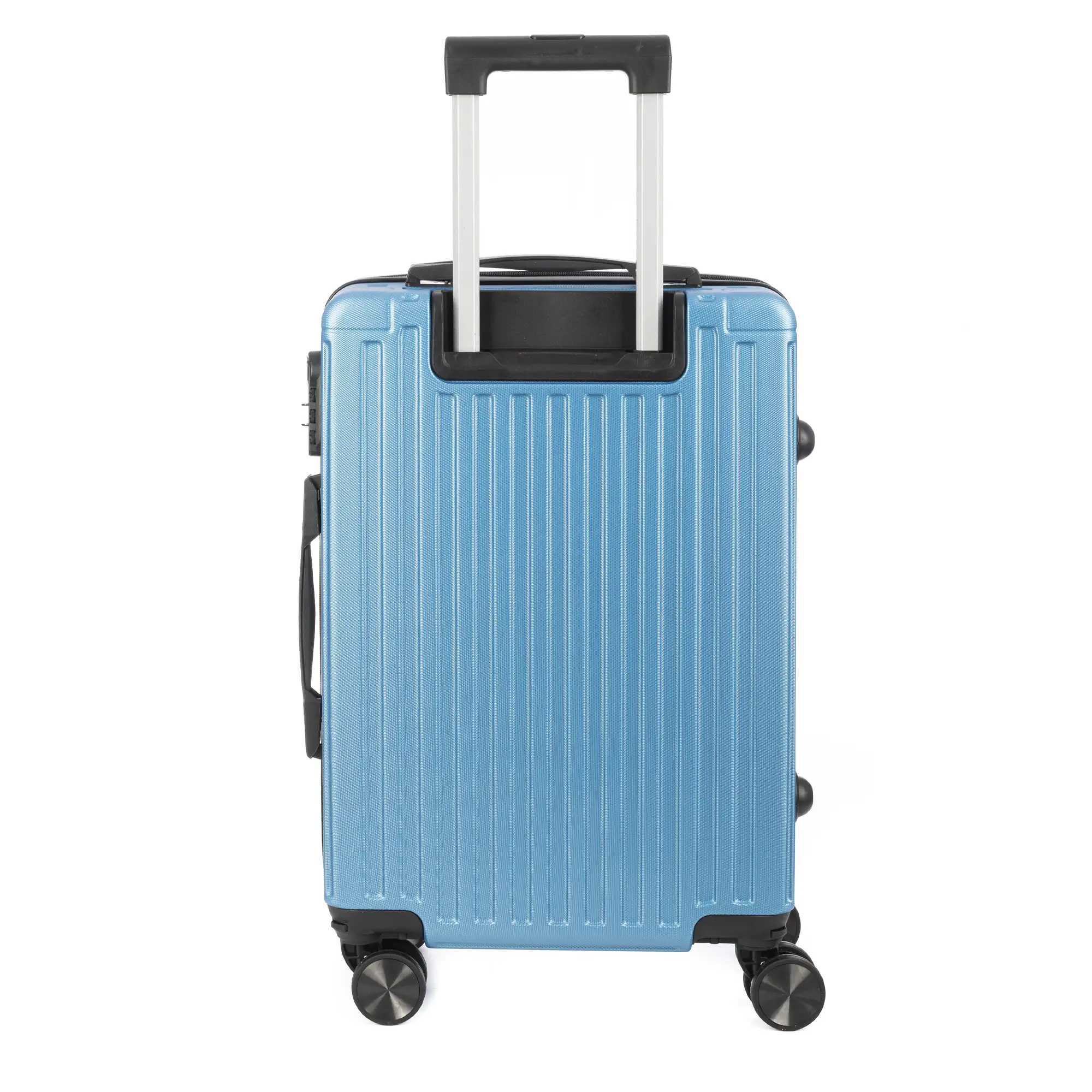 Maleta mediana trolley rígida ultraligera, de ABS de alta resistencia con esquinas reforzadas. Cerradura numérica y 4 ruedas dobles extraíbles y giratorias 360°. 