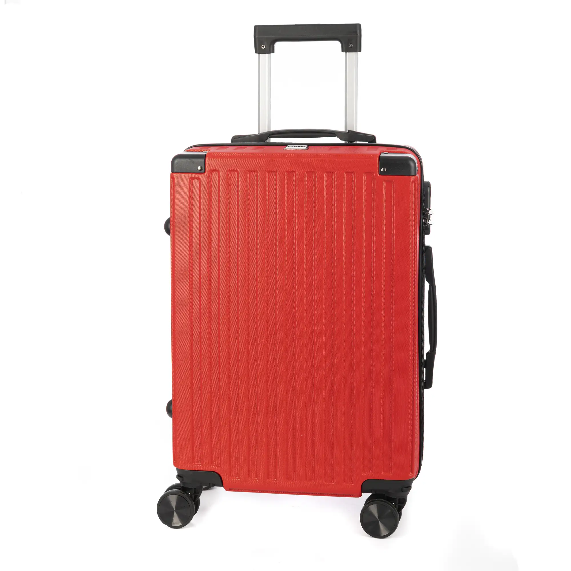 Maleta de cabina Trolley en material ligero de ABS de alta resistencia con esquinas reforzadas. Cerradura numérica y 4 ruedas dobles extraíbles y giratorias 360°.