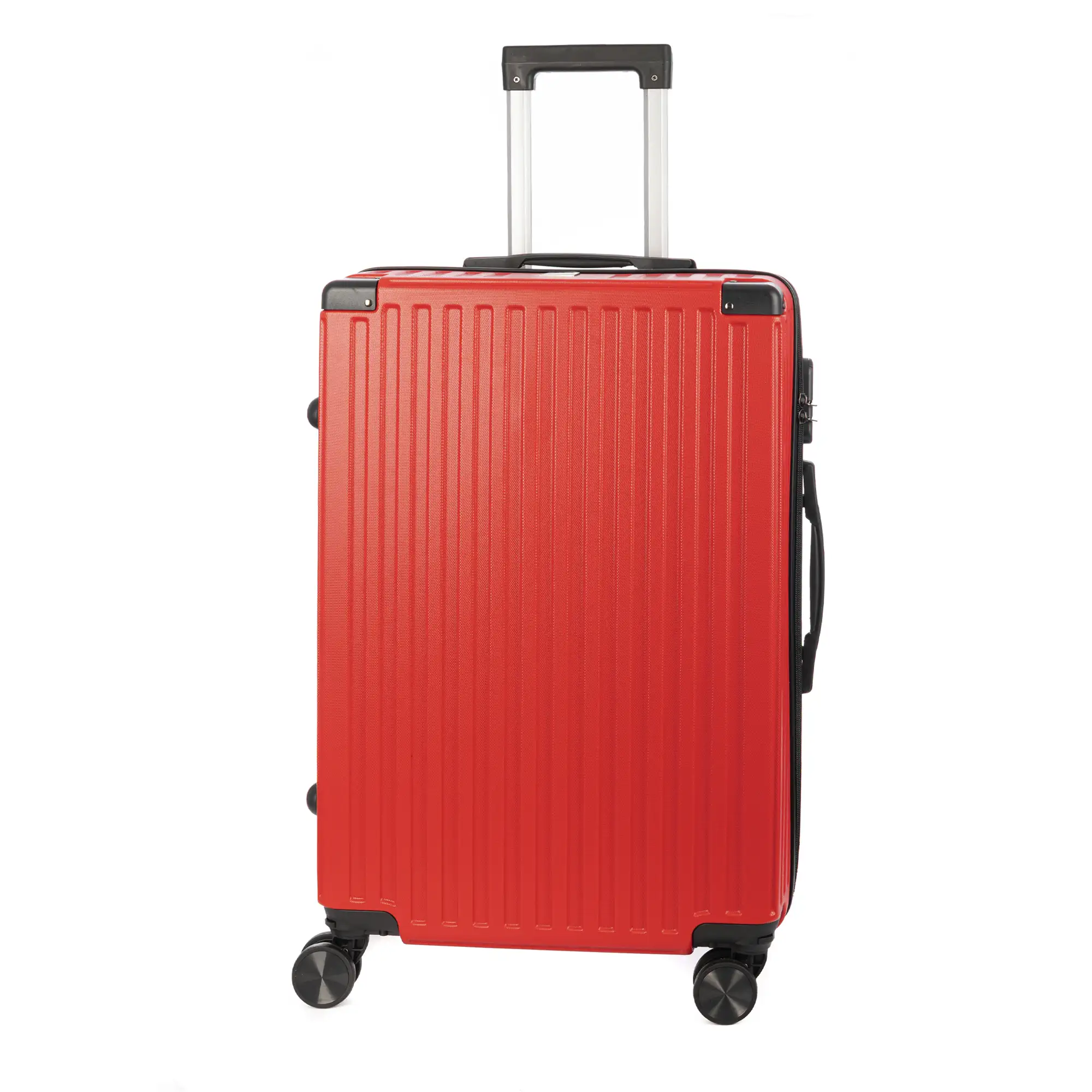 Maleta mediana trolley rígida ultraligera, de ABS de alta resistencia con esquinas reforzadas. Cerradura numérica y 4 ruedas dobles extraíbles y giratorias 360°. 