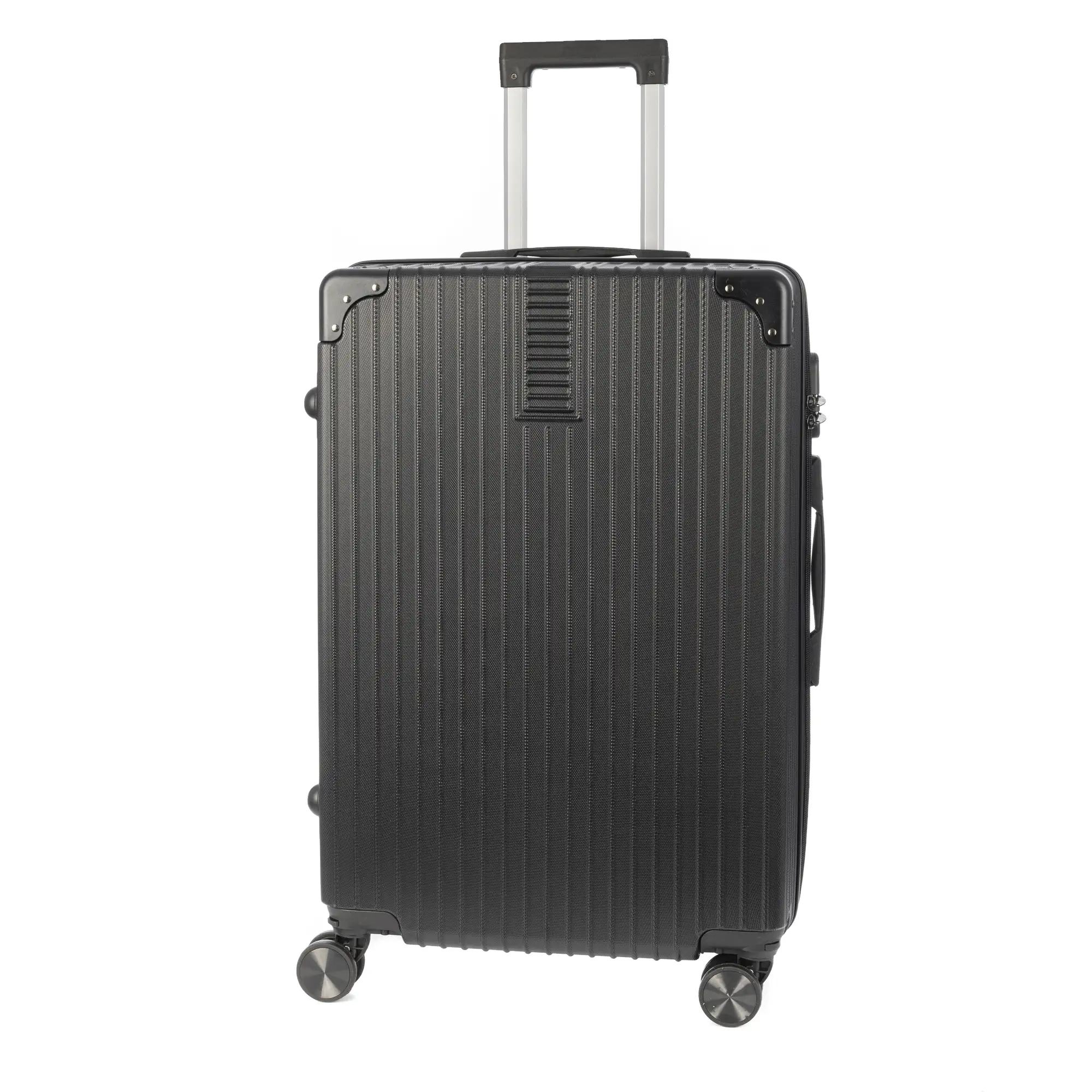 Maleta mediana trolley rígida ultraligera, de ABS de alta resistencia con esquinas reforzadas. Cerradura numérica y 4 ruedas dobles extraíbles y giratorias 360°. 