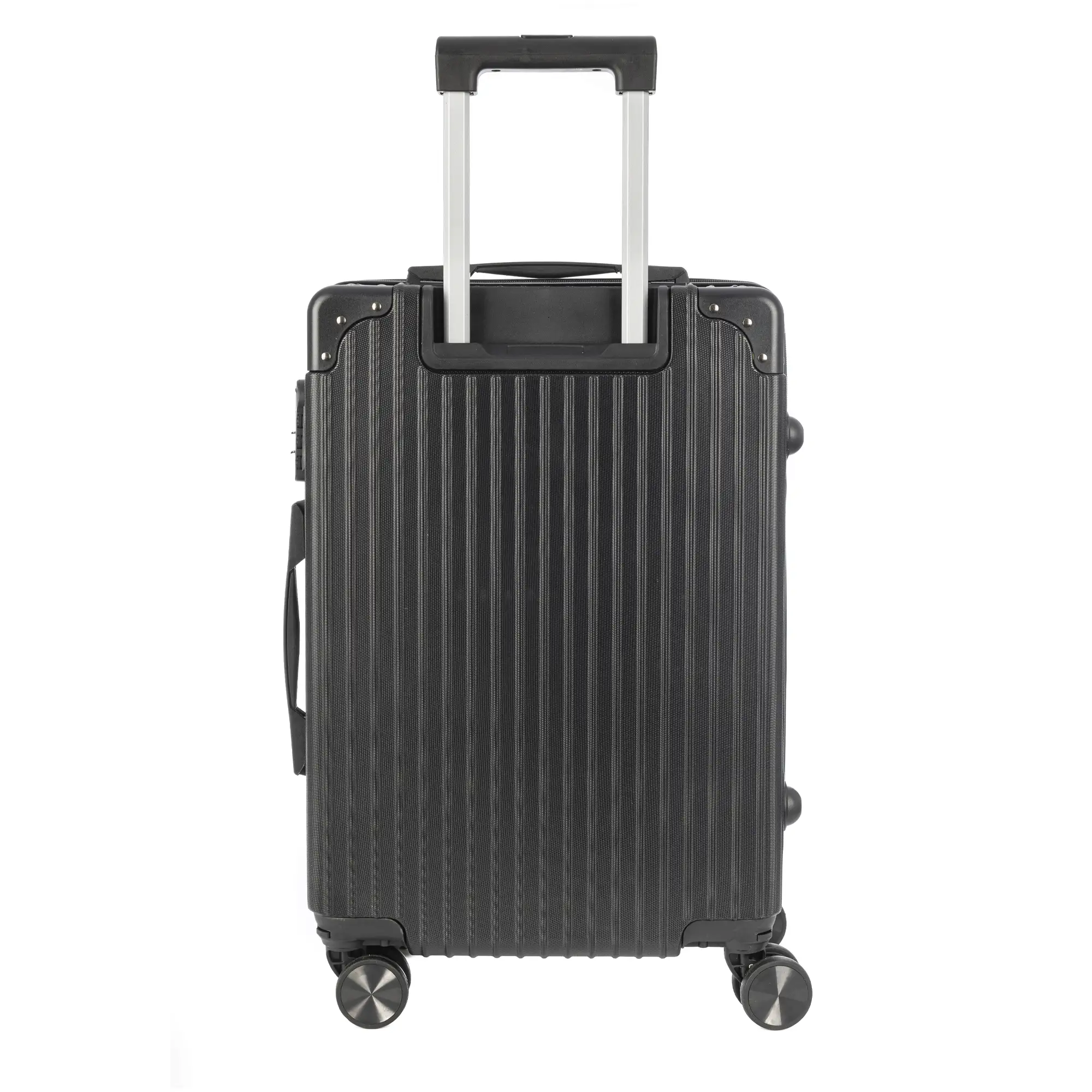 Juego de 3 maletas Trolley, en material ligero ABS de alta resistencia con esquinas reforzadas. Cerradura numérica y 4 ruedas dobles extraíbles y giratorias 360°.