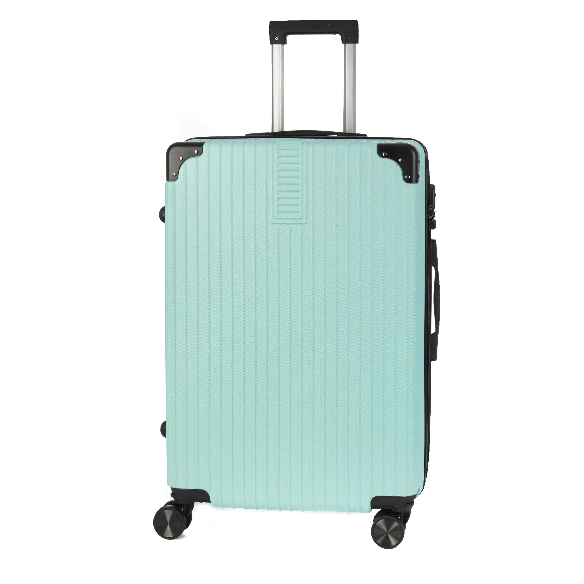 Maleta mediana trolley rígida ultraligera, de ABS de alta resistencia con esquinas reforzadas. Cerradura numérica y 4 ruedas dobles extraíbles y giratorias 360°. 