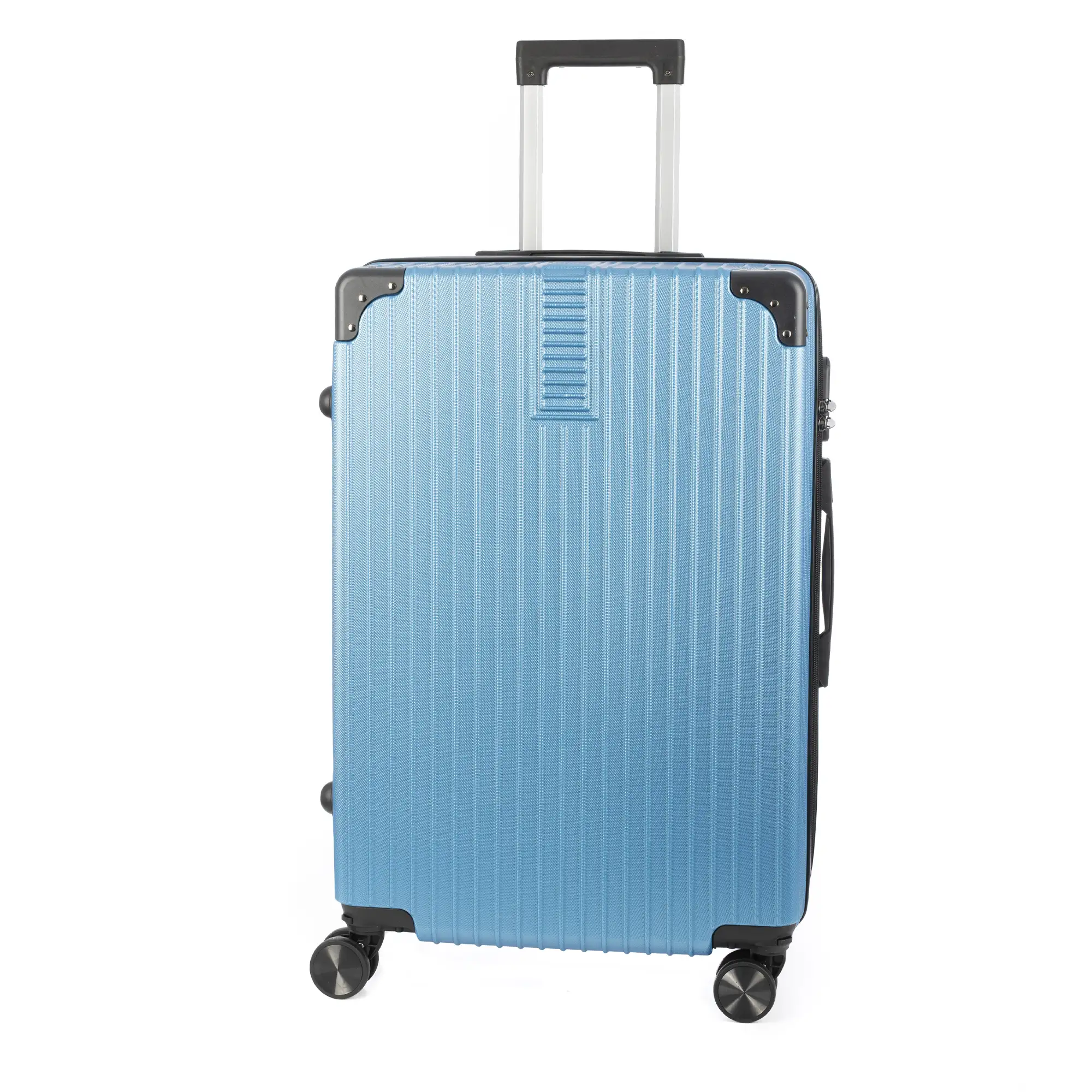 Maleta mediana trolley rígida ultraligera, de ABS de alta resistencia con esquinas reforzadas. Cerradura numérica y 4 ruedas dobles extraíbles y giratorias 360°. 