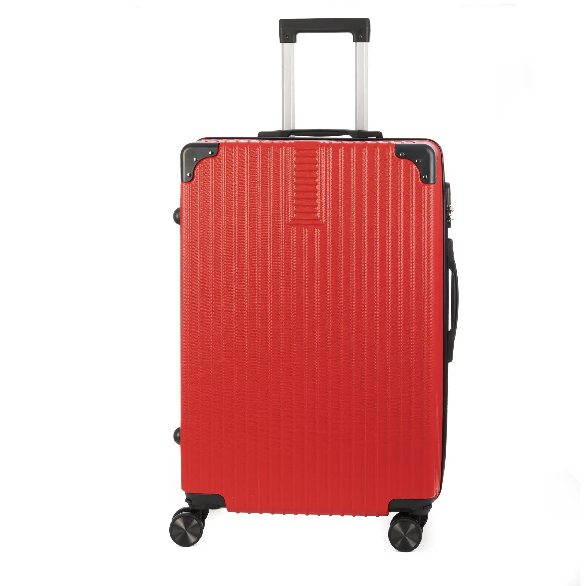 Maleta mediana trolley rígida ultraligera, de ABS de alta resistencia con esquinas reforzadas. Cerradura numérica y 4 ruedas dobles extraíbles y giratorias 360°. 
