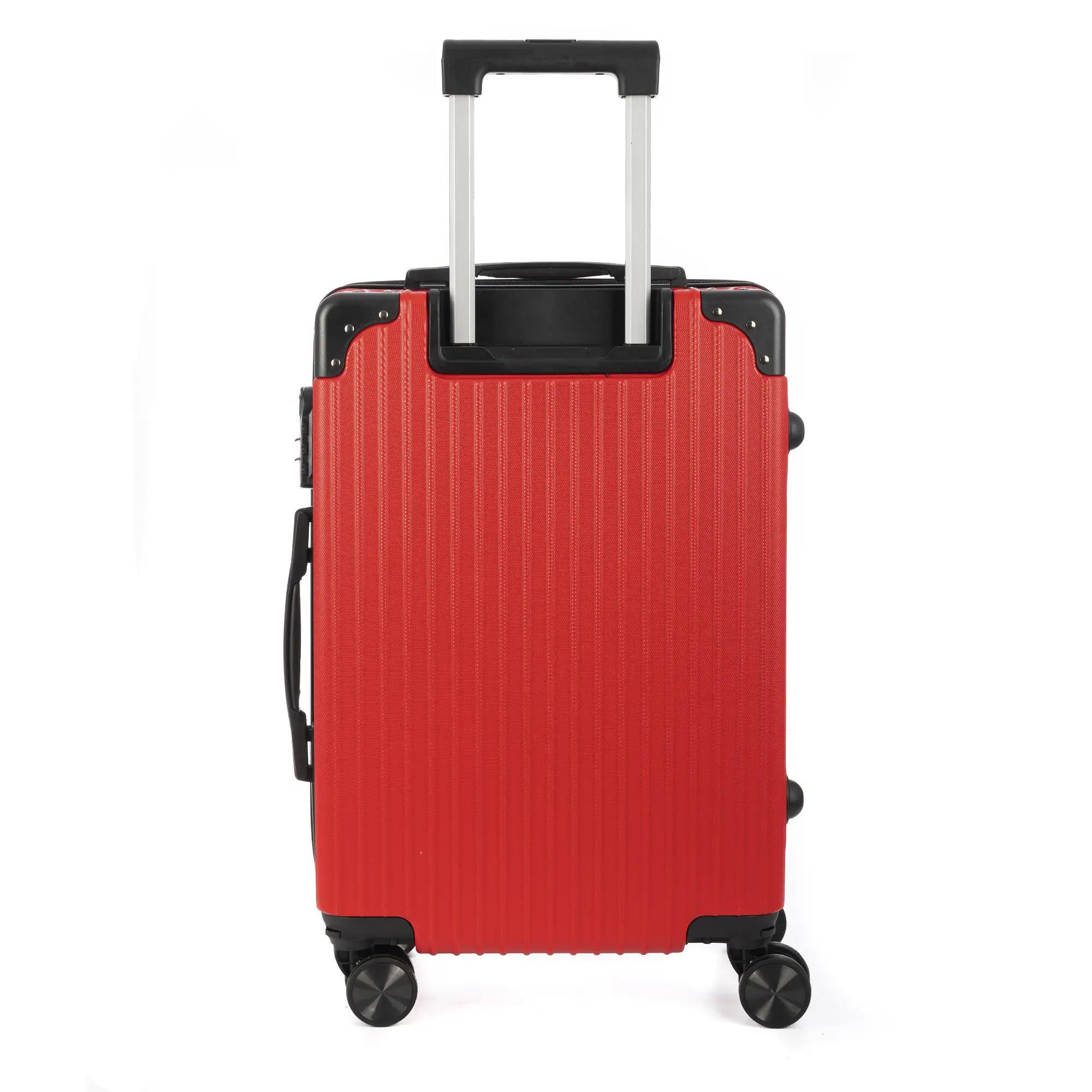 Juego de 3 maletas Trolley, en material ligero ABS de alta resistencia con esquinas reforzadas. Cerradura numérica y 4 ruedas dobles extraíbles y giratorias 360°.