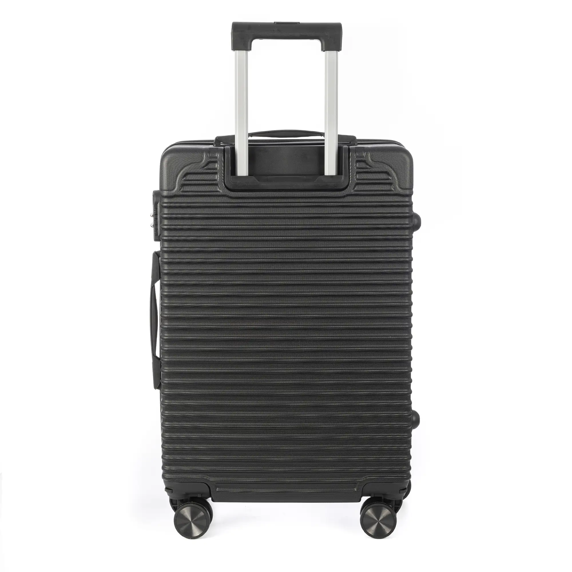 Juego de 3 maletas Trolley, en material ligero ABS de alta resistencia con esquinas reforzadas. Cerradura numérica y 4 ruedas dobles extraíbles y giratorias 360°.