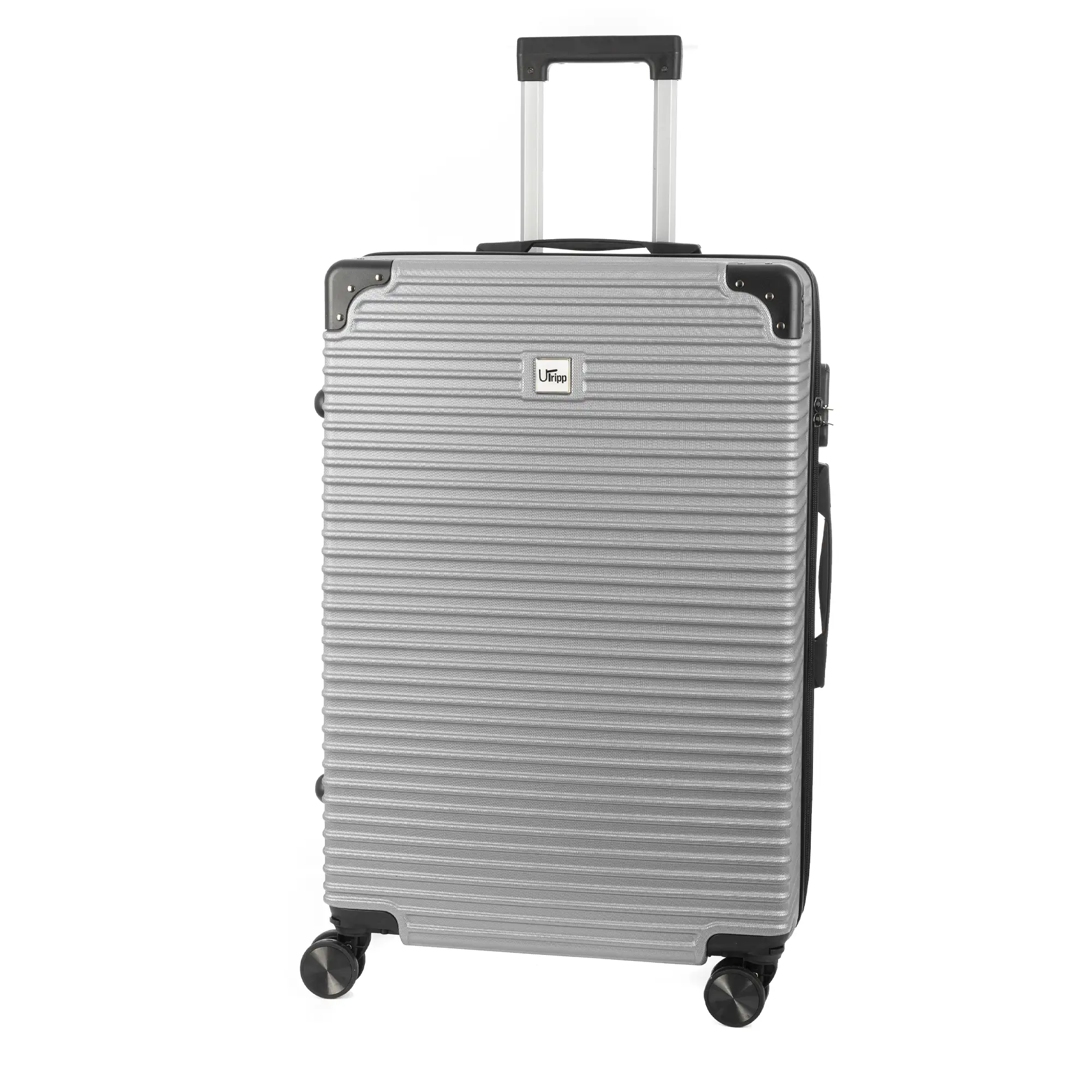 Maleta mediana trolley rígida ultraligera, de ABS de alta resistencia con esquinas reforzadas. Cerradura numérica y 4 ruedas dobles extraíbles y giratorias 360°. 