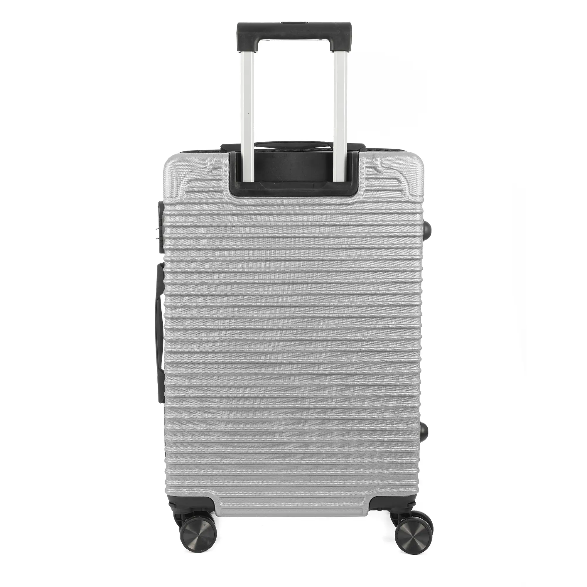 Juego de 3 maletas Trolley, en material ligero ABS de alta resistencia con esquinas reforzadas. Cerradura numérica y 4 ruedas dobles extraíbles y giratorias 360°.
