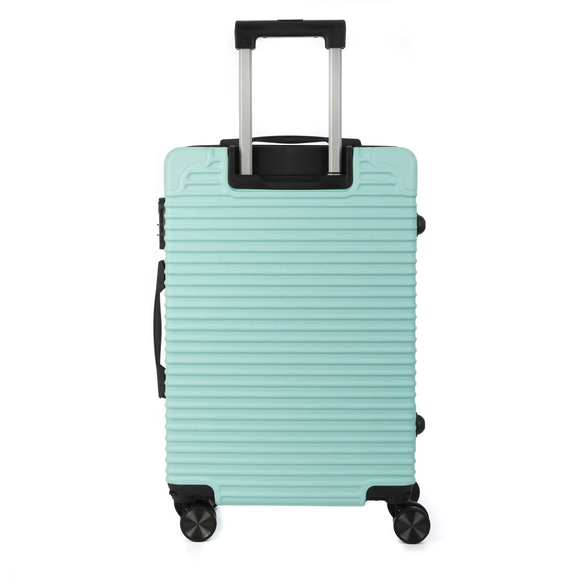 Juego de 3 maletas Trolley, en material ligero ABS de alta resistencia con esquinas reforzadas. Cerradura numérica y 4 ruedas dobles extraíbles y giratorias 360°.