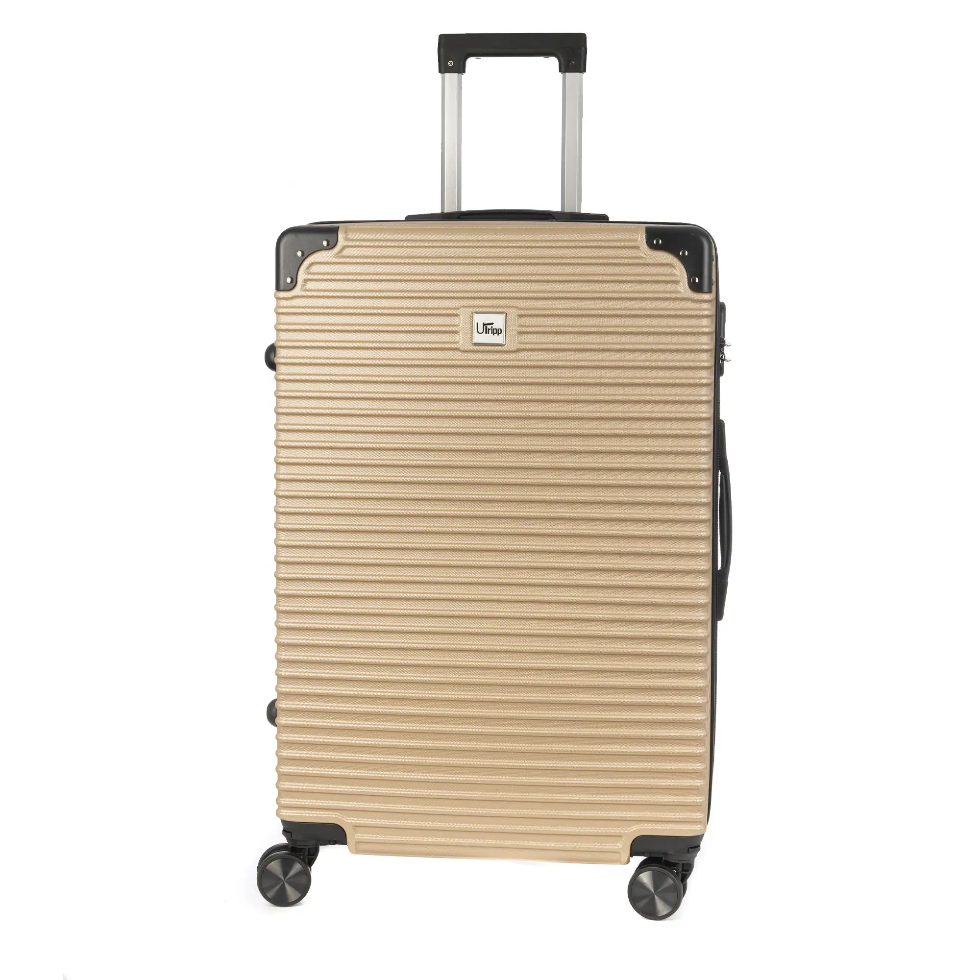 Maleta mediana trolley rígida ultraligera, de ABS de alta resistencia con esquinas reforzadas. Cerradura numérica y 4 ruedas dobles extraíbles y giratorias 360°. 
