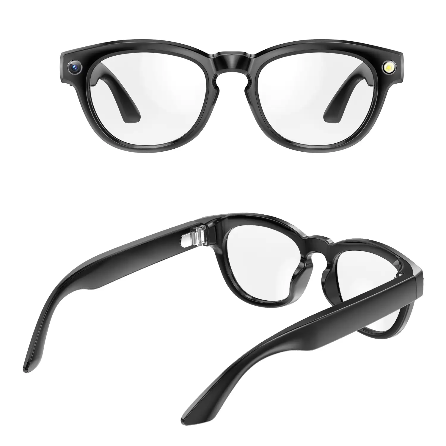 Gafas inteligentes GS380, con cámara, control de música, asistente de voz, cambio de color automático.
