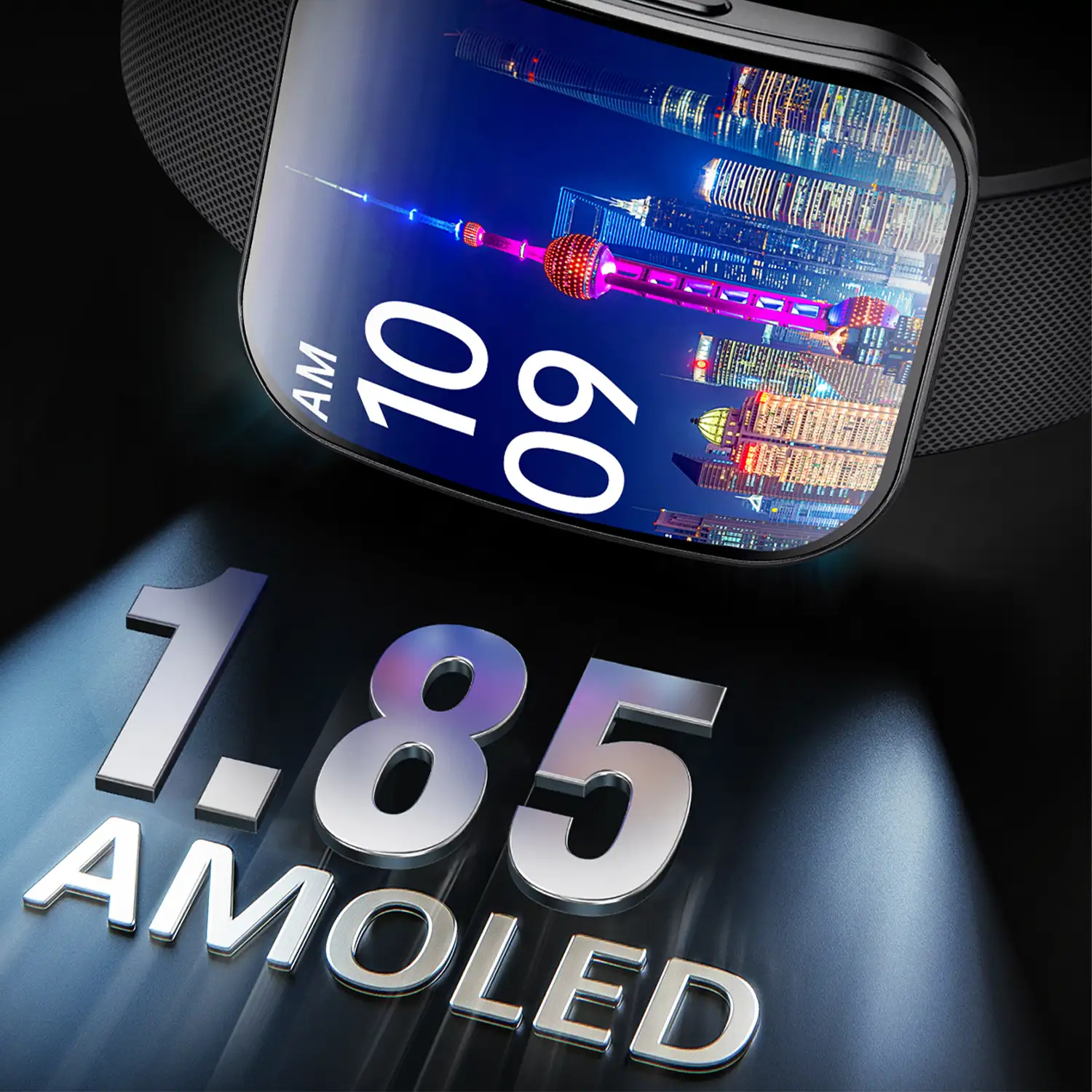 Smartwatch QS08. Pantalla curva AMOLED de 1,85 pulgadas, llamada bluetooth, asistente de voz y modos de deporte.
