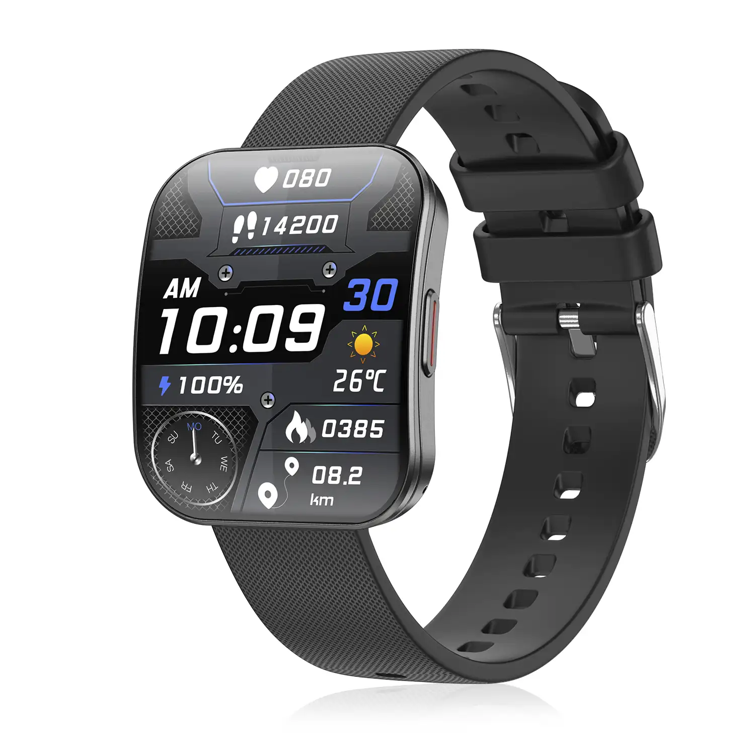 Smartwatch QS08. Pantalla curva AMOLED de 1,85 pulgadas, llamada bluetooth, asistente de voz y modos de deporte.