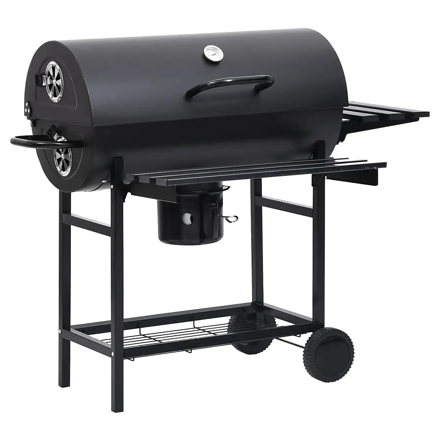 Barbacoa portatil extra grande con cubierta y chimenea.