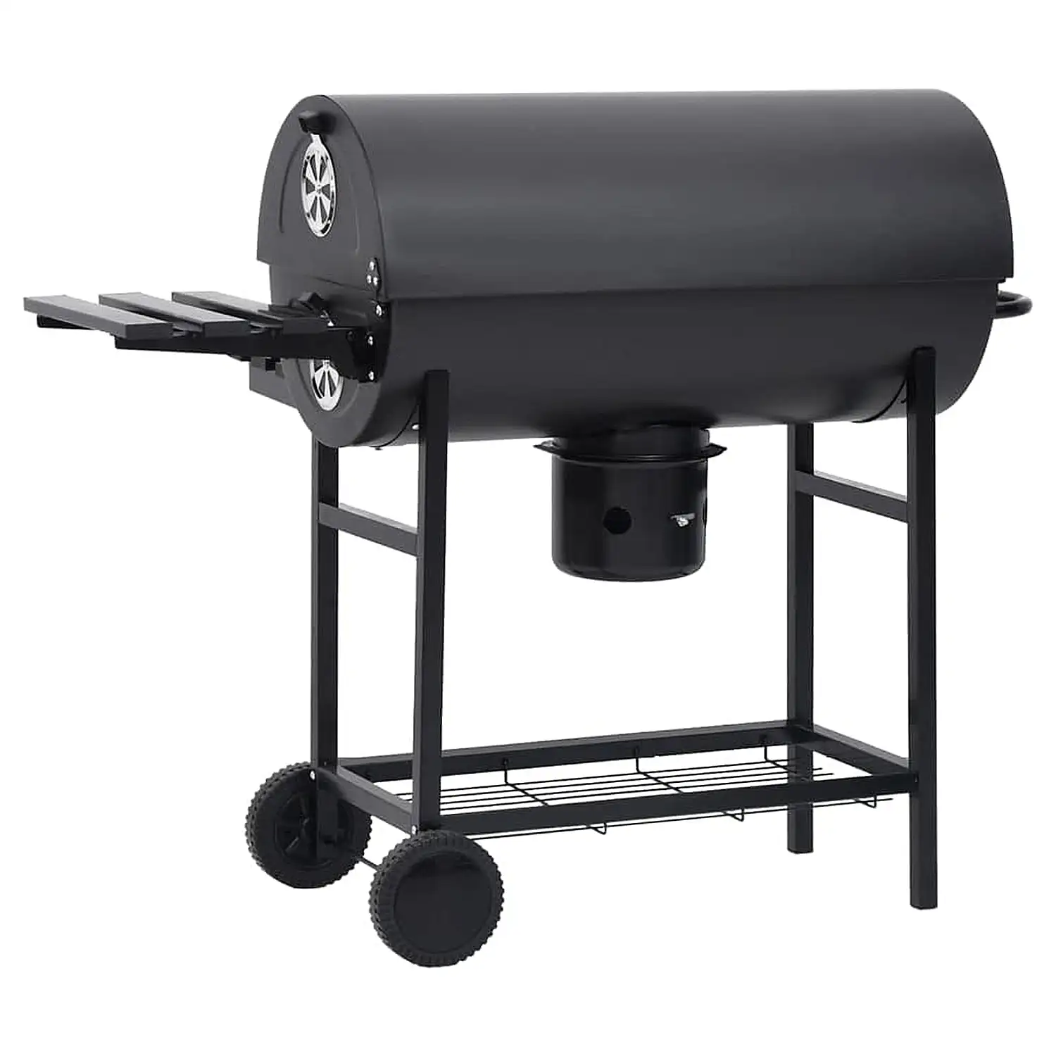 Barbacoa portatil extra grande con cubierta y chimenea.