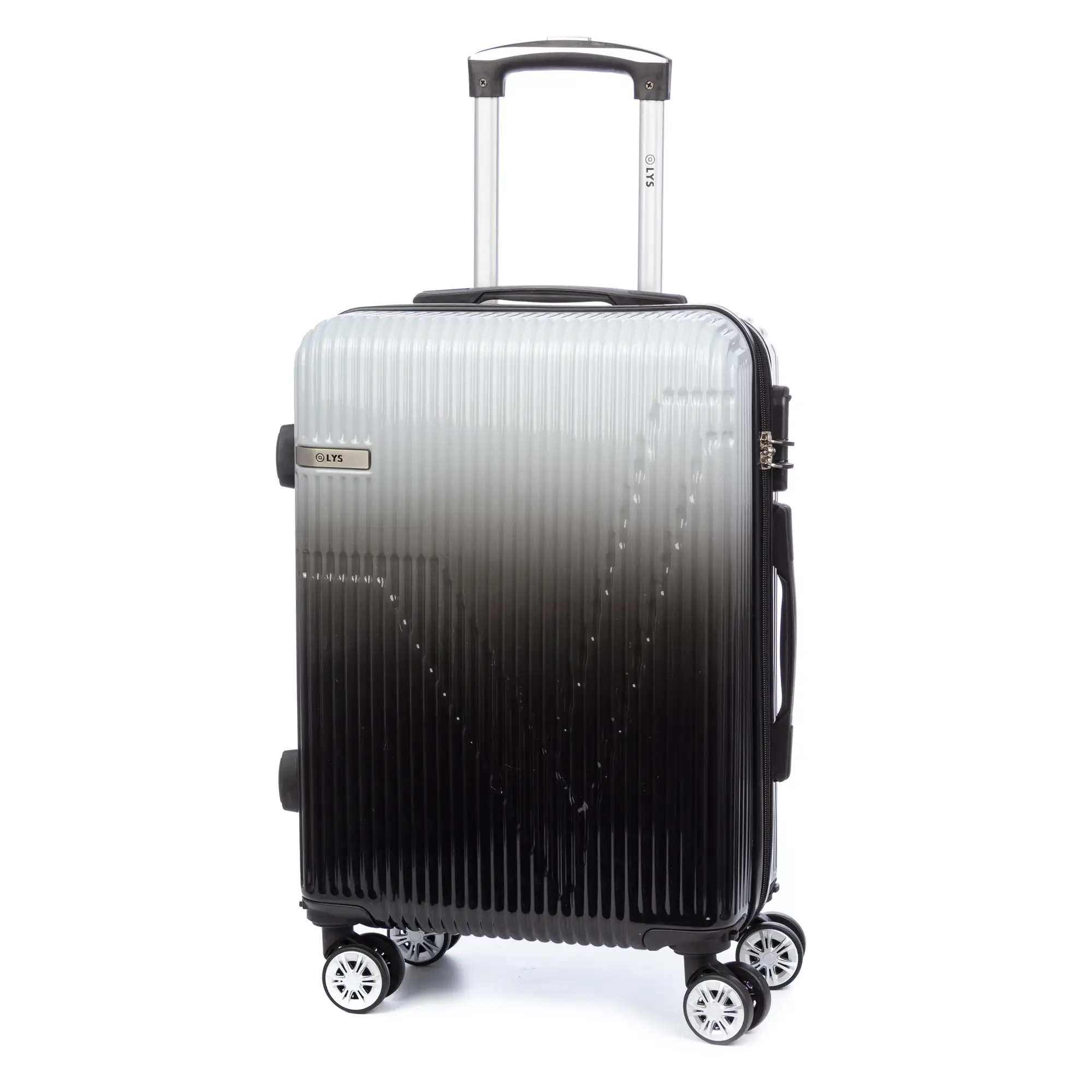 Maleta de cabina trolley de PP resistente a la rotura. Cerradura numérica, 4 ruedas dobles extraíbles y giratorias 360°.