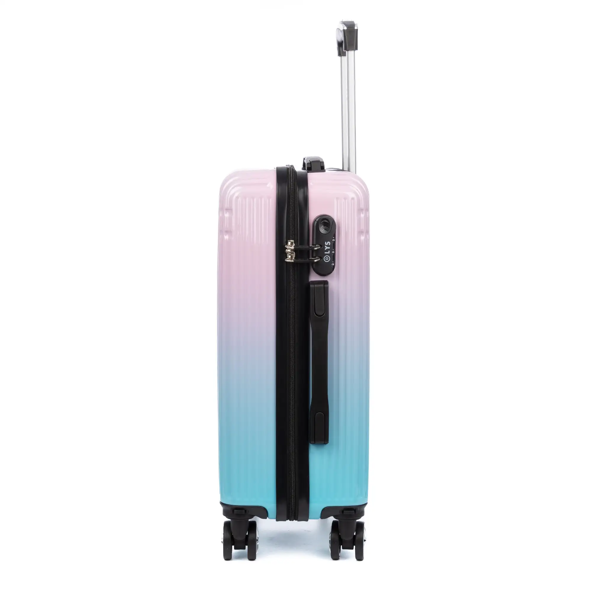 Maleta de cabina trolley de PP resistente a la rotura. Cerradura numérica, 4 ruedas dobles extraíbles y giratorias 360°.