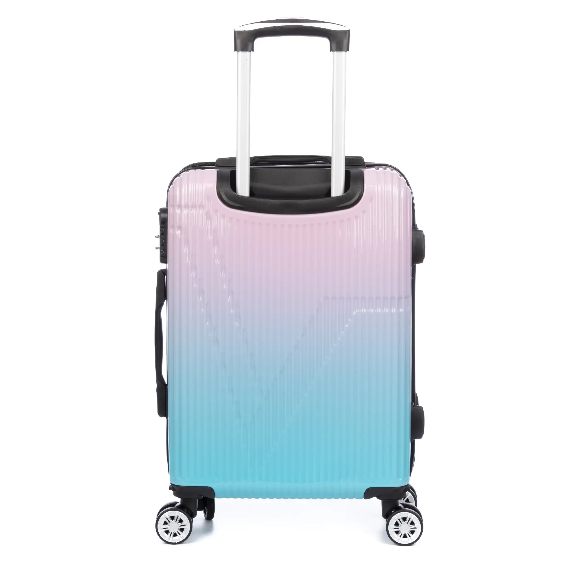 Maleta de cabina trolley de PP resistente a la rotura. Cerradura numérica, 4 ruedas dobles extraíbles y giratorias 360°.
