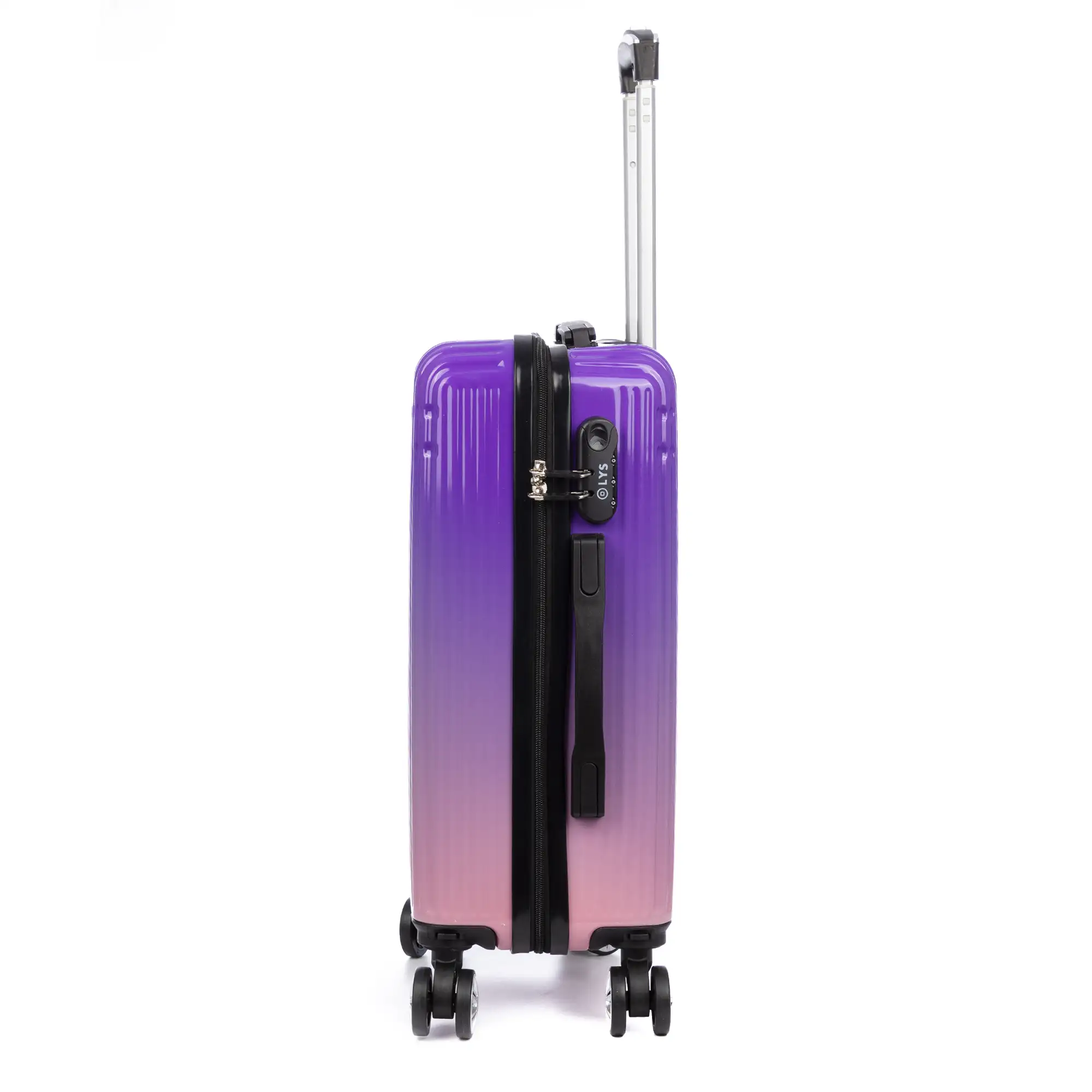 Maleta de cabina trolley de PP resistente a la rotura. Cerradura numérica, 4 ruedas dobles extraíbles y giratorias 360°.