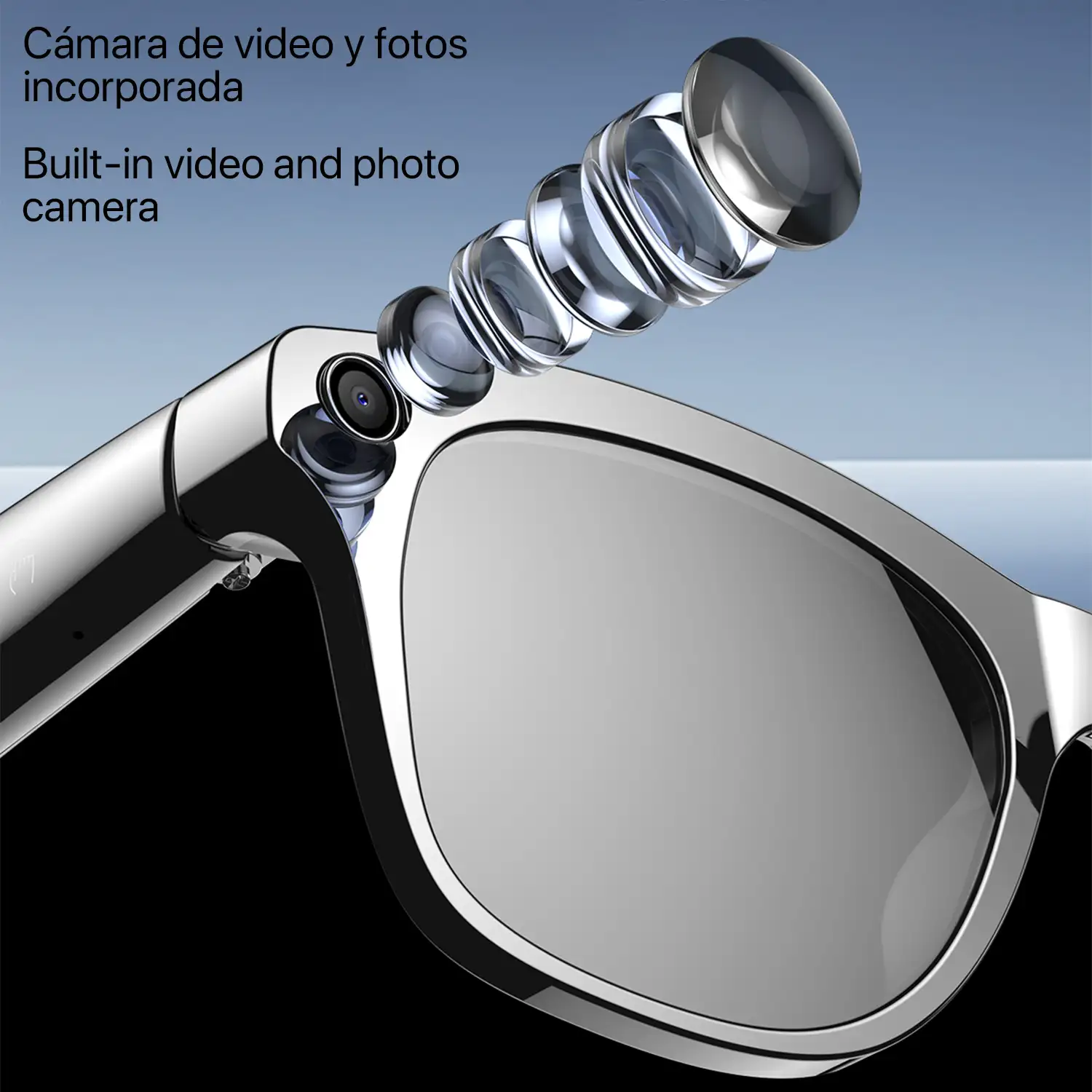 Gafas inteligentes XK OEN, cámara integrada, control de música, inteligencia artificial, traducción de idiomas en tiempo real.