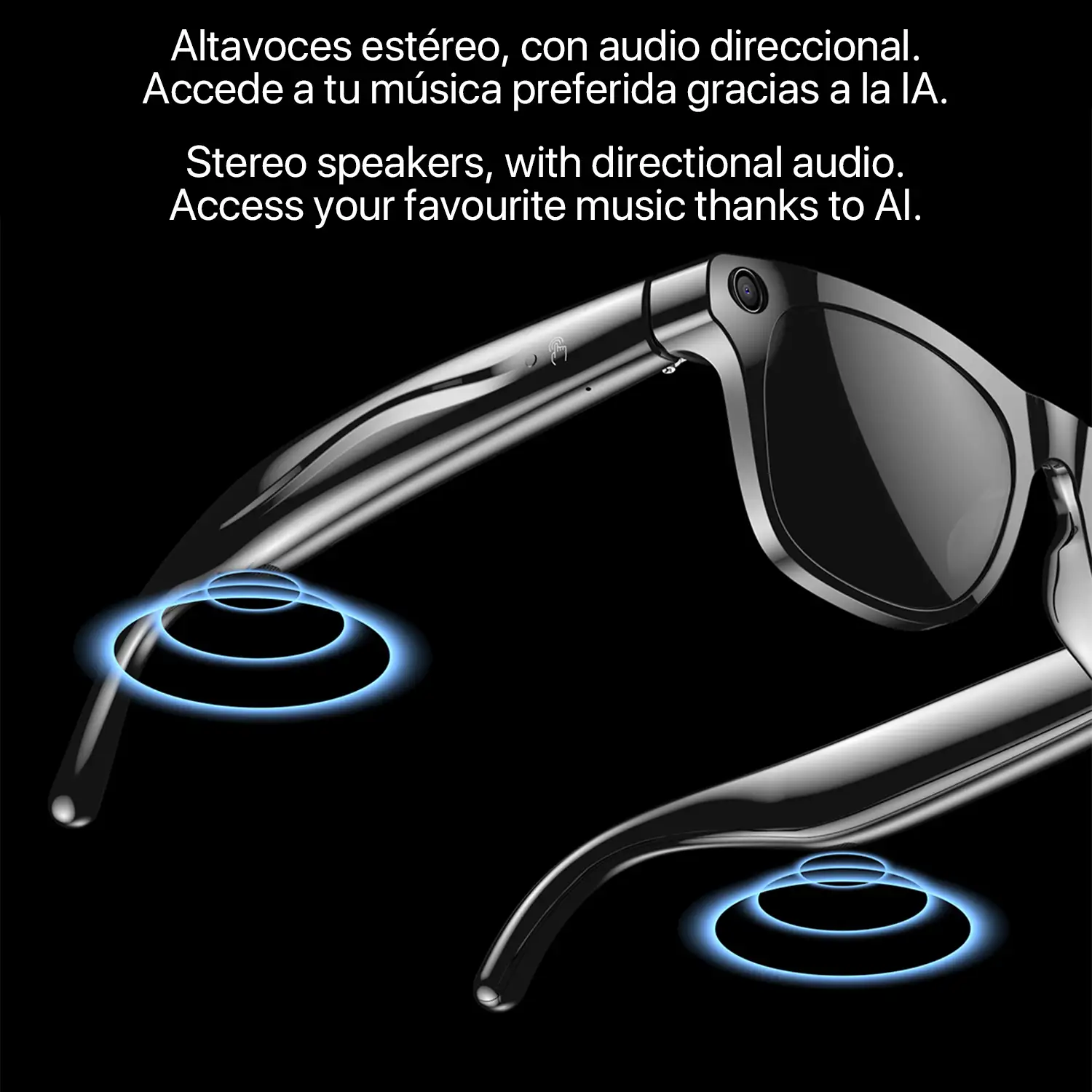 Gafas inteligentes XK OEN, cámara integrada, control de música, inteligencia artificial, traducción de idiomas en tiempo real.