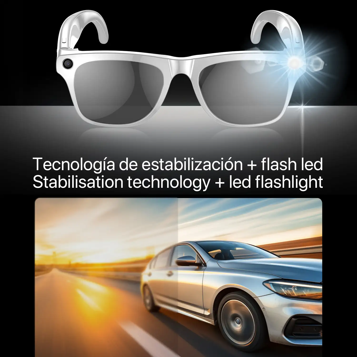 Gafas inteligentes XK OEN, cámara integrada, control de música, inteligencia artificial, traducción de idiomas en tiempo real.