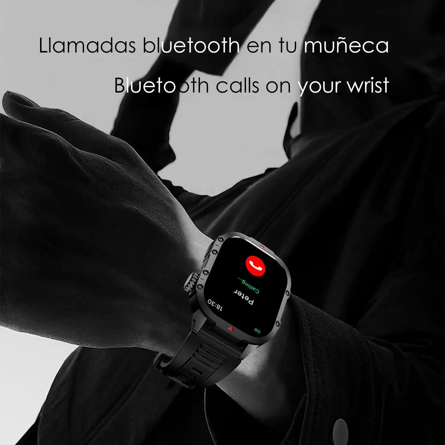 Smartwatch B04 con llamadas BT, notificaciones push. Monitor deportivo y de salud. Corona multifunción.