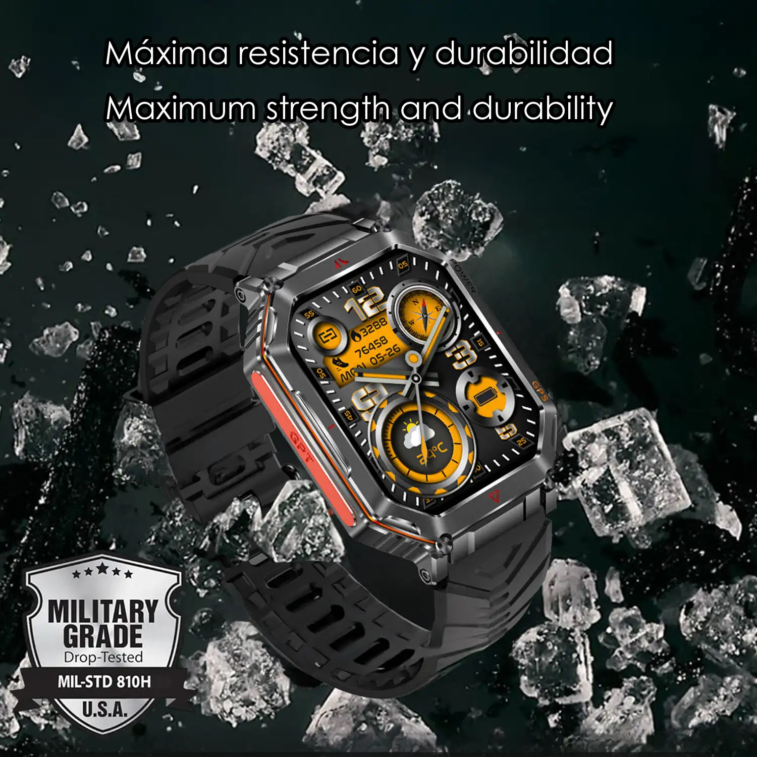 Smartwatch KR92 con llamadas BT, GPS, herramientas de exploración, monitor cardiaco, ChatGPT y + de 100 modos deportivos.