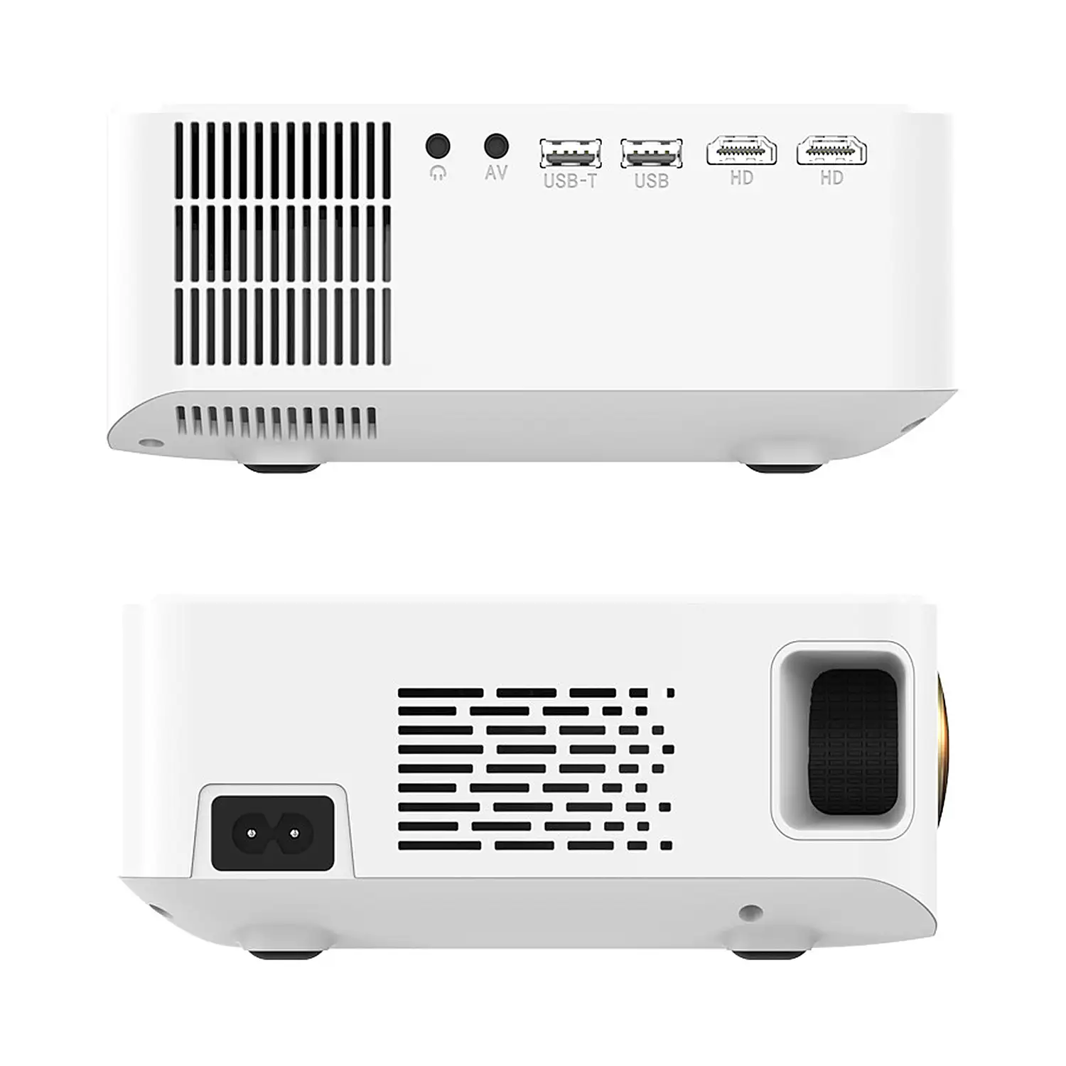 Proyector LCD Y2 soporte de 4K UHD, duplicación de pantalla para iOS y Android. De 60 a 150 pulgadas, 260 lm. Con mando a distancia.