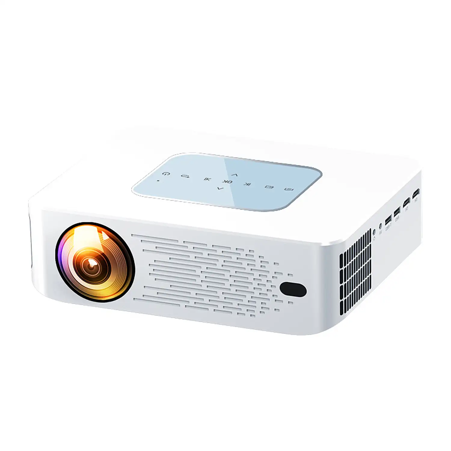 Proyector LCD Y2 soporte de 4K UHD, duplicación de pantalla para iOS y Android. De 60 a 150 pulgadas, 260 lm. Con mando a distancia.