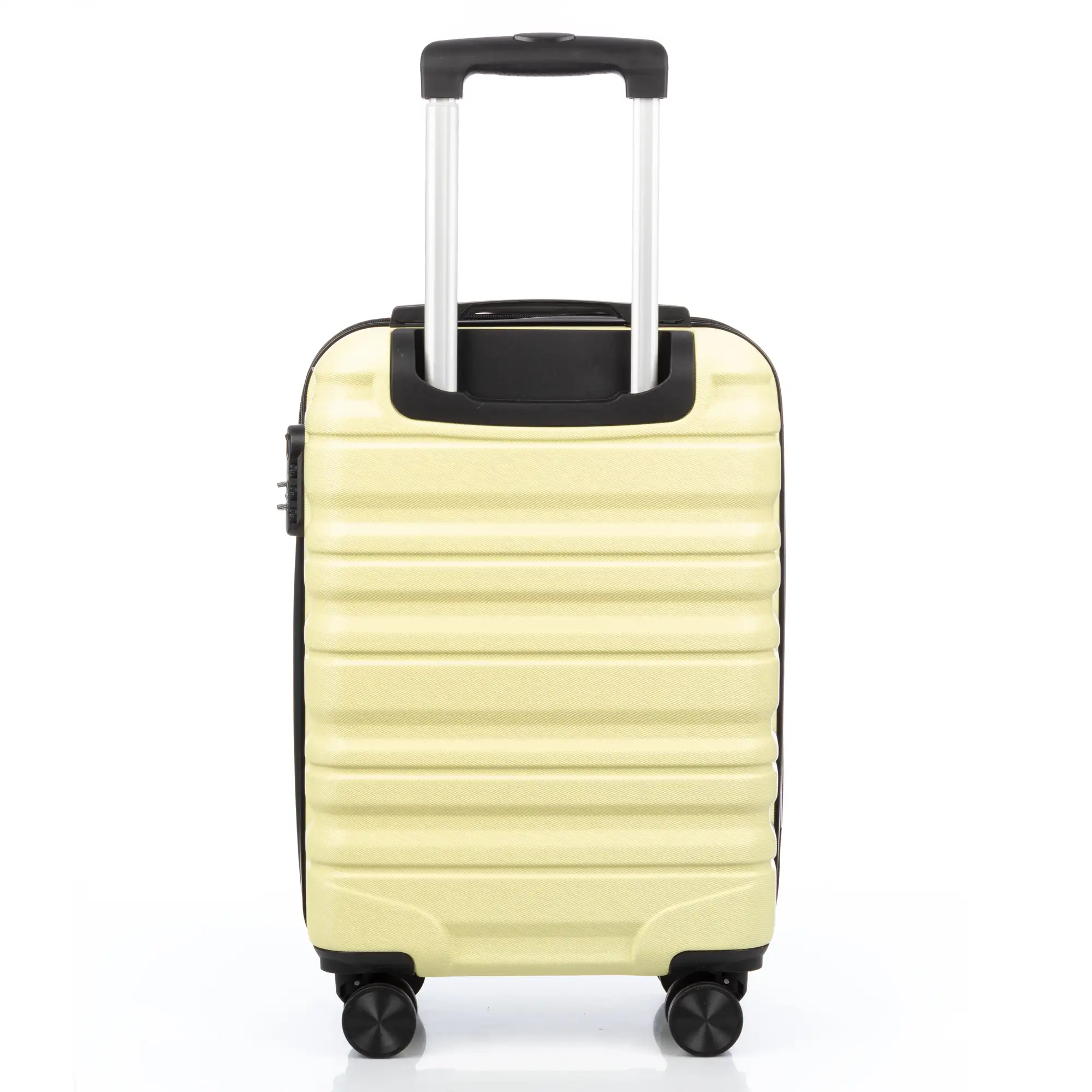 Juego de 3 maletas Trolley, en material ligero ABS de alta resistencia. Cerradura numérica y 4 ruedas giratorias 360° extraíbles en la maleta grande.
