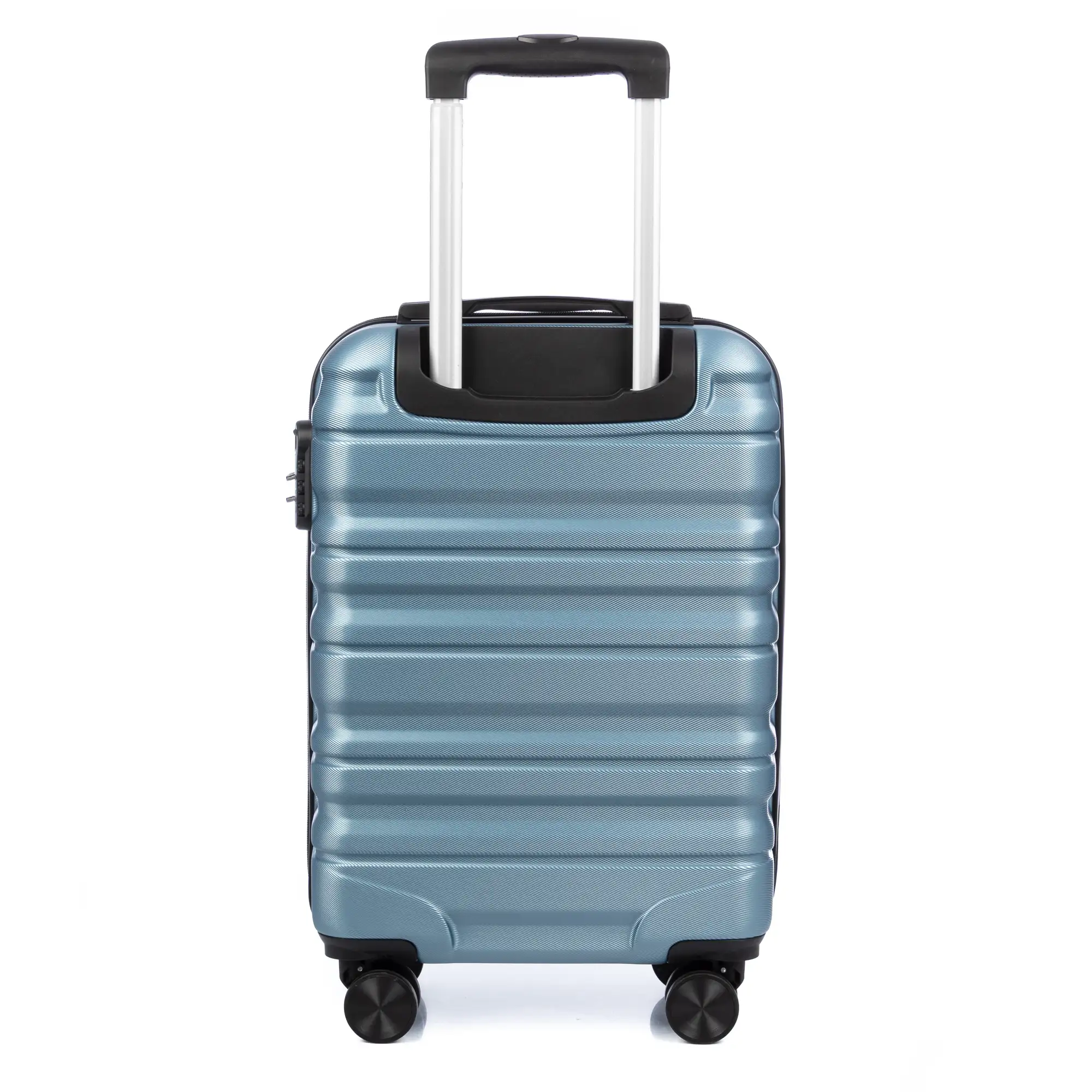 Juego de 3 maletas Trolley, en material ligero ABS de alta resistencia. Cerradura numérica y 4 ruedas giratorias 360° extraíbles en la maleta grande.