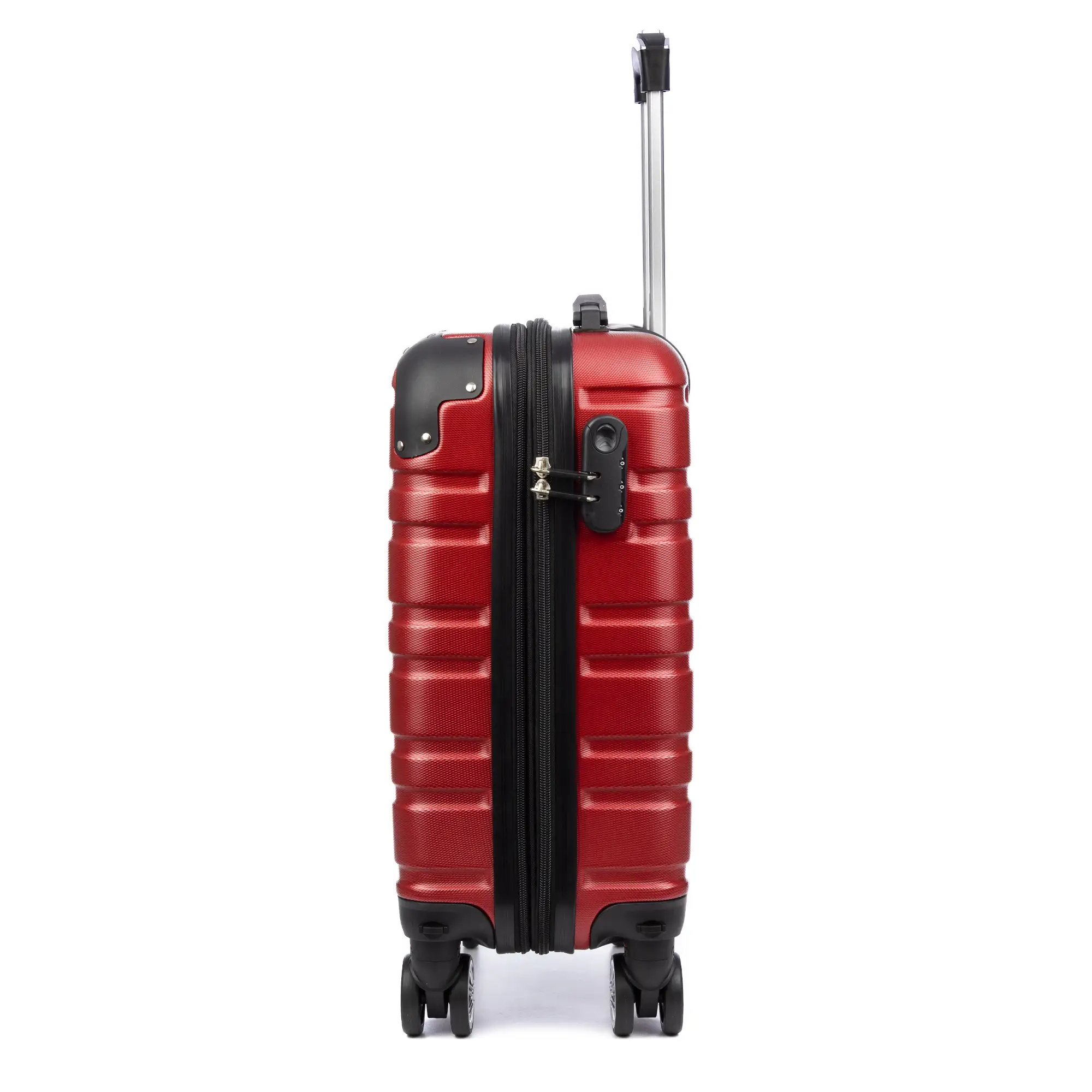 Juego de 2 maletas Trolley extensibles, en material ligero ABS de alta resistencia con esquinas reforzadas. Cerradura numérica, 4 ruedas dobles giratorias 360° y extraíbles.