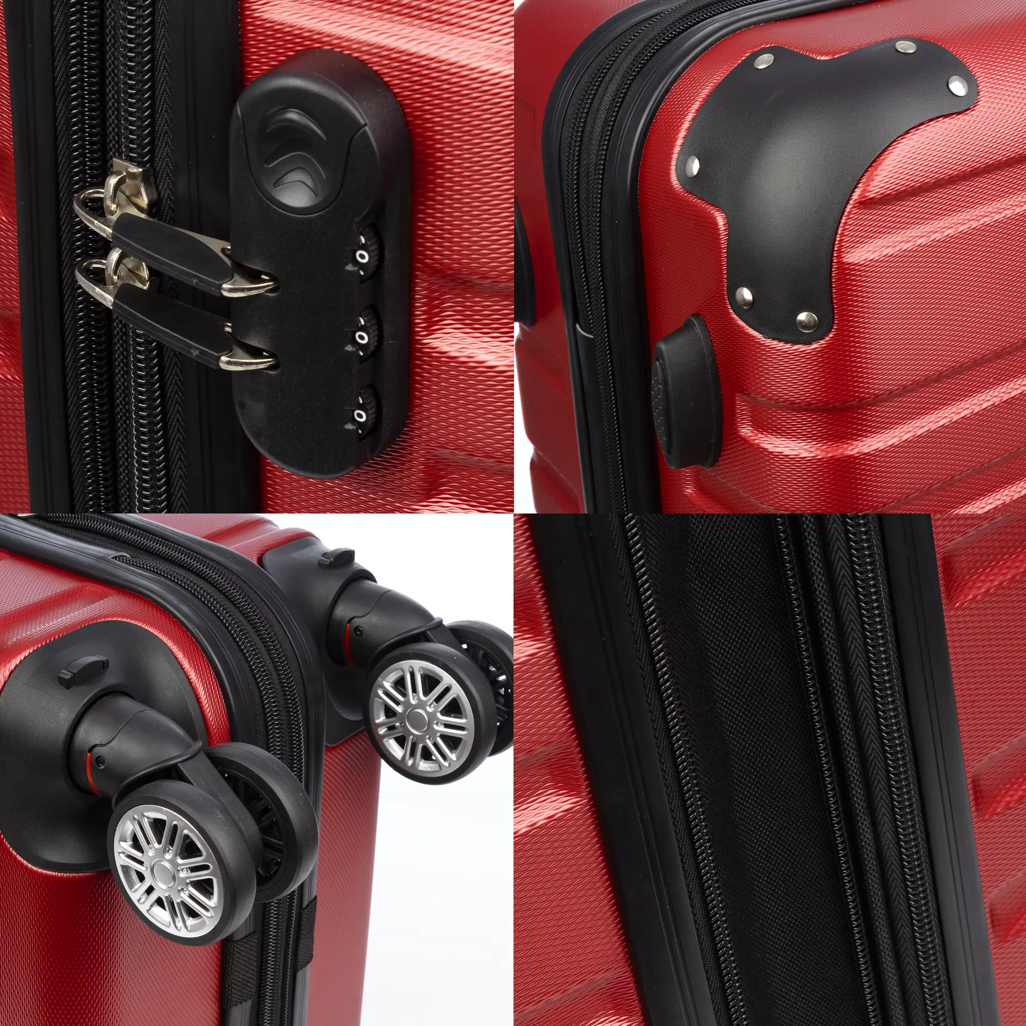 Juego de 2 maletas Trolley extensibles, en material ligero ABS de alta resistencia con esquinas reforzadas. Cerradura numérica, 4 ruedas dobles giratorias 360° y extraíbles.