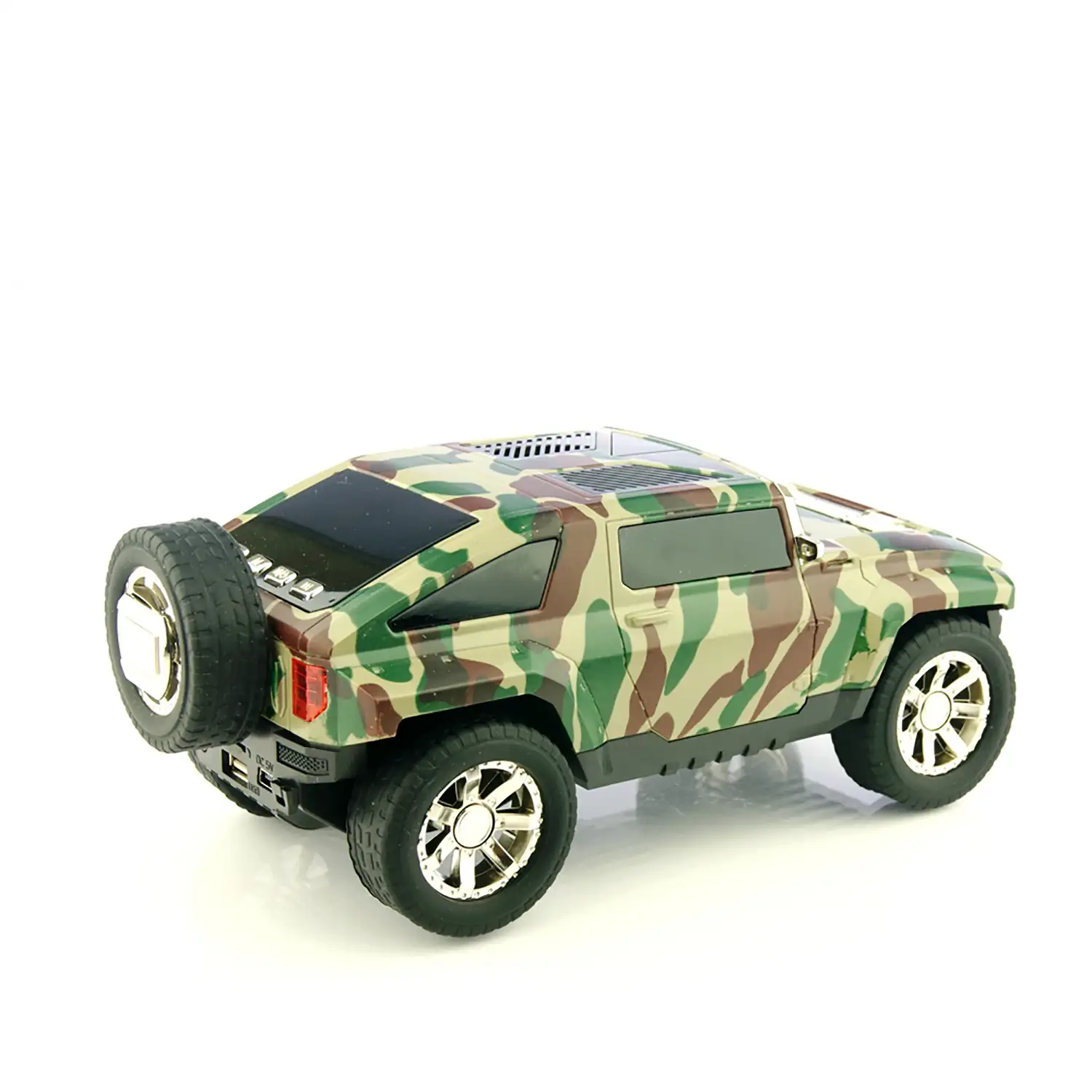 Altavoz en forma coche de camuflaje con lector USB + micro SD + MP3