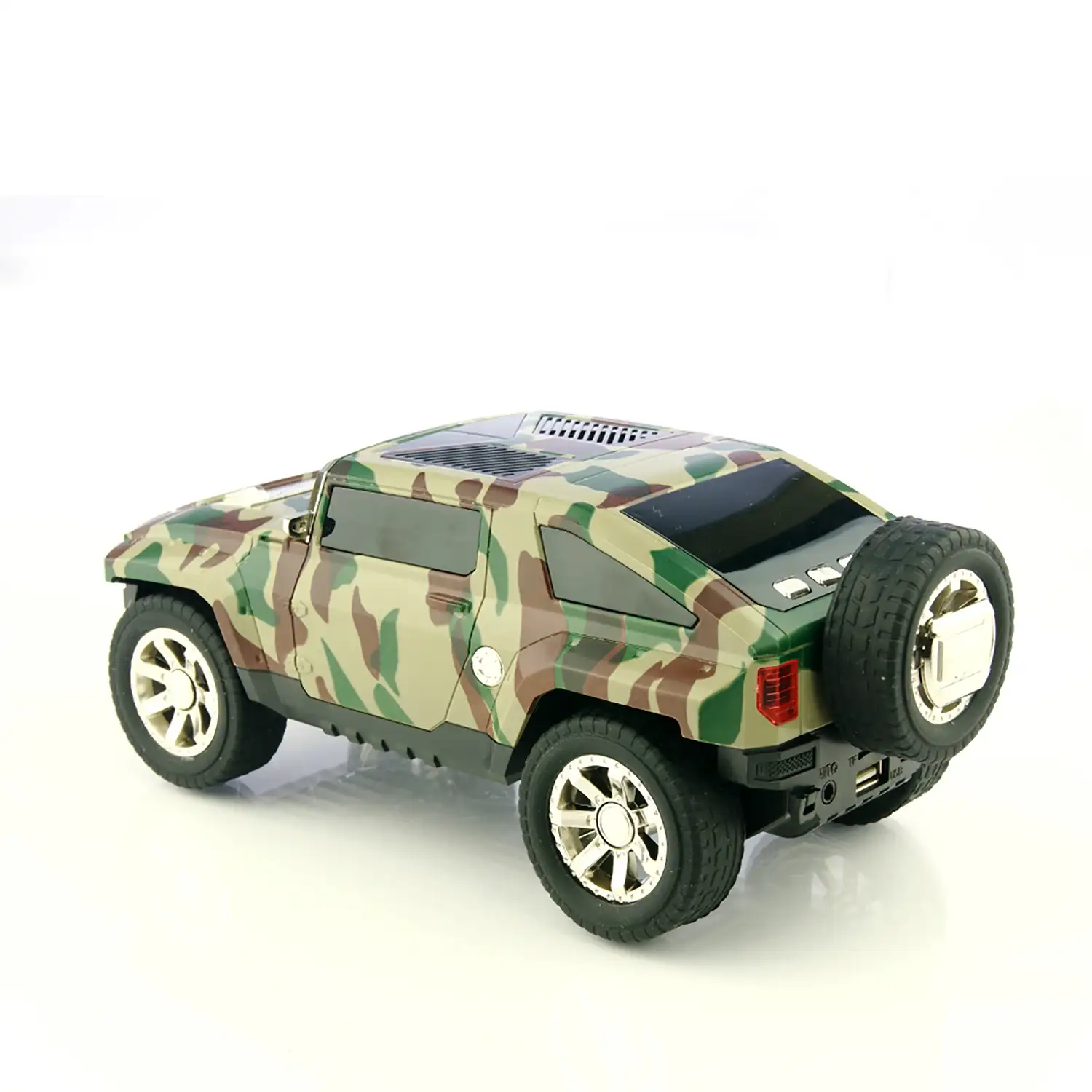 Altavoz en forma coche de camuflaje con lector USB + micro SD + MP3