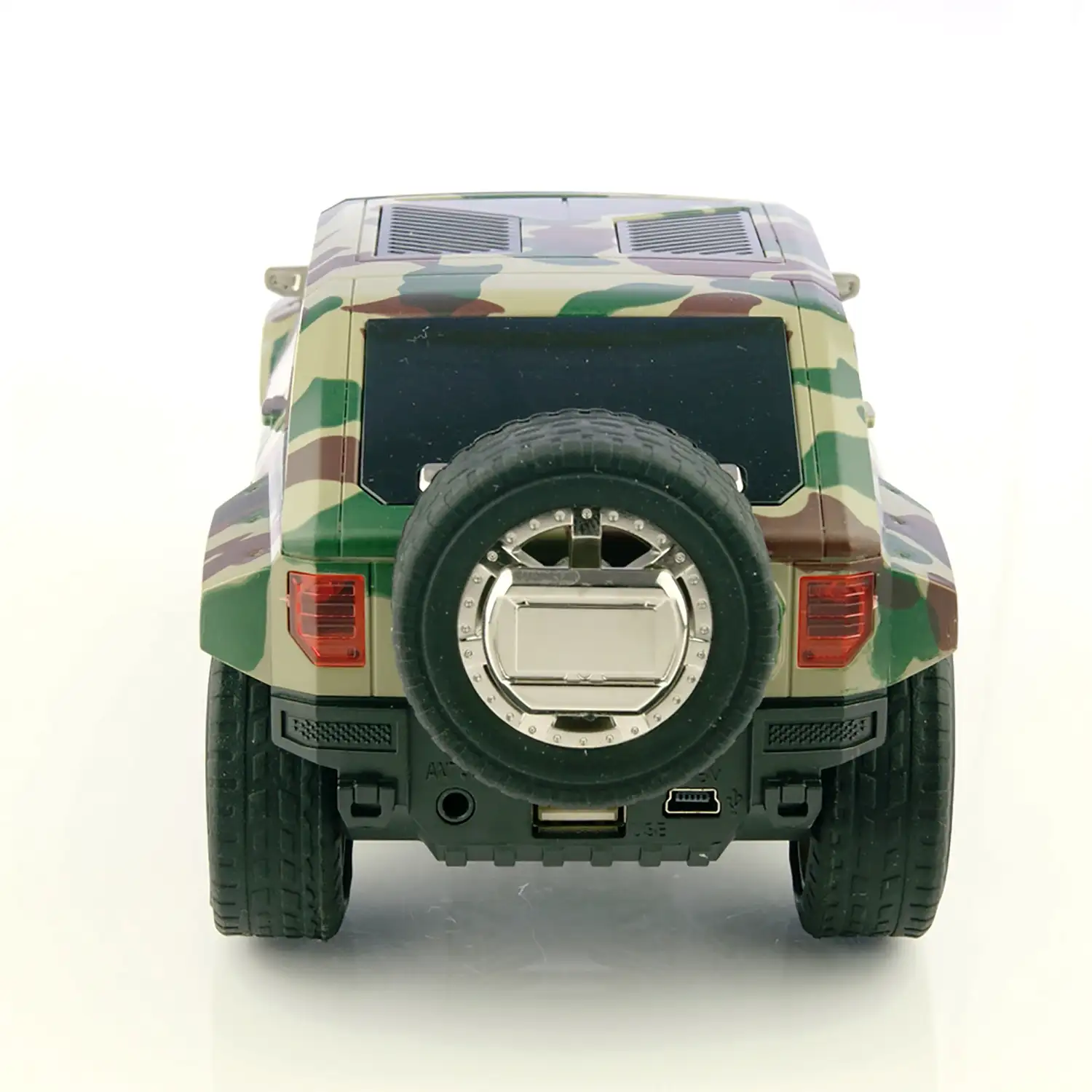 Altavoz en forma coche de camuflaje con lector USB + micro SD + MP3