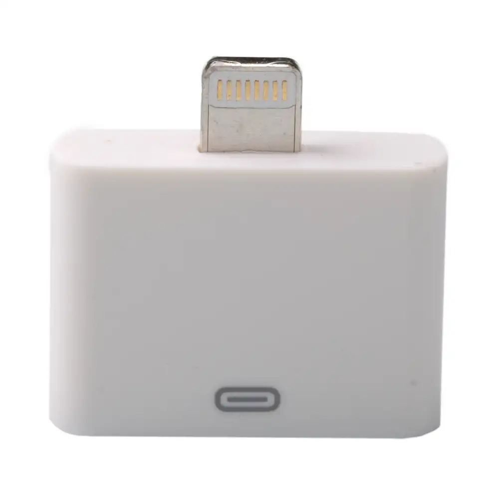 Adaptador ultra compacto 30 pins a lightning 8-iphone 5-pins blanco
