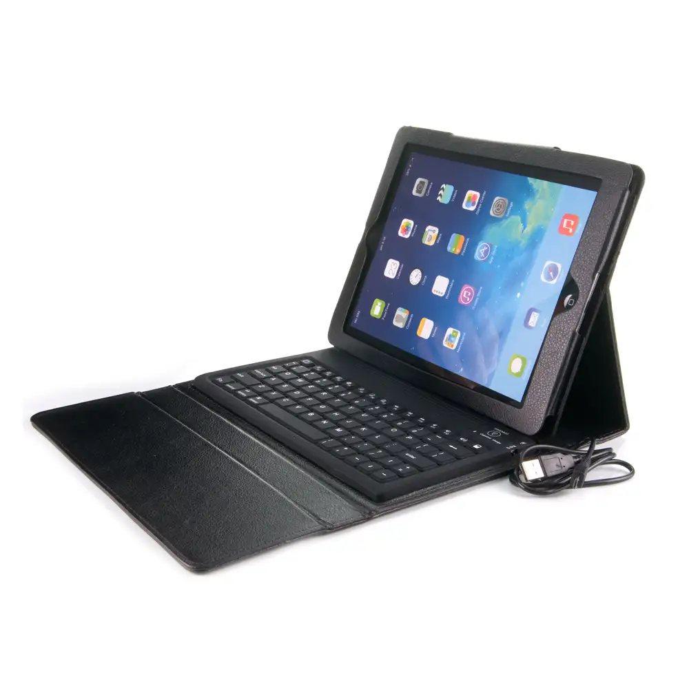 FUNDA CON TECLADO IPAD 2/3/4 -NEGRO 