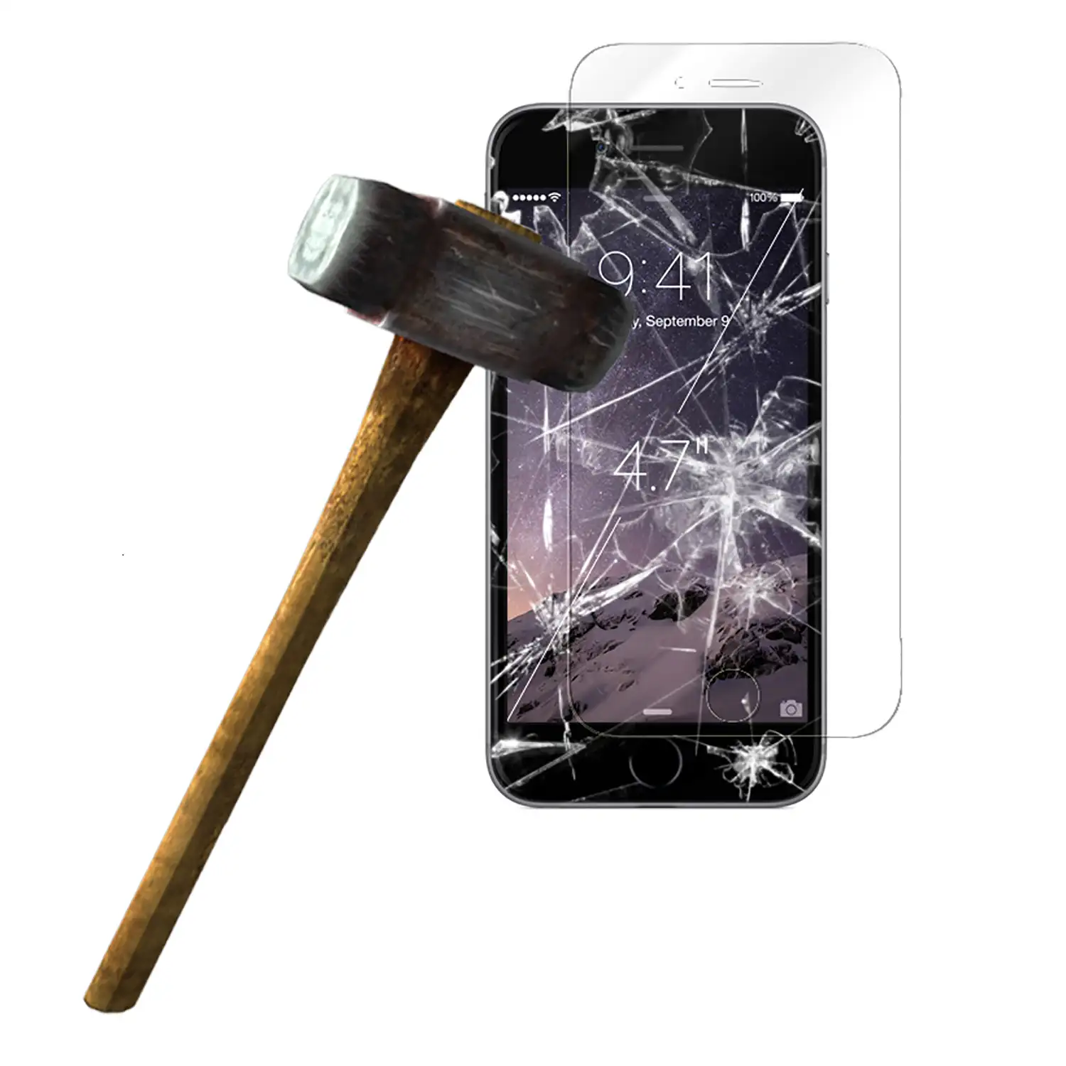 Protector de pantalla de cristal templado 2.5D para iPhone 6/6S