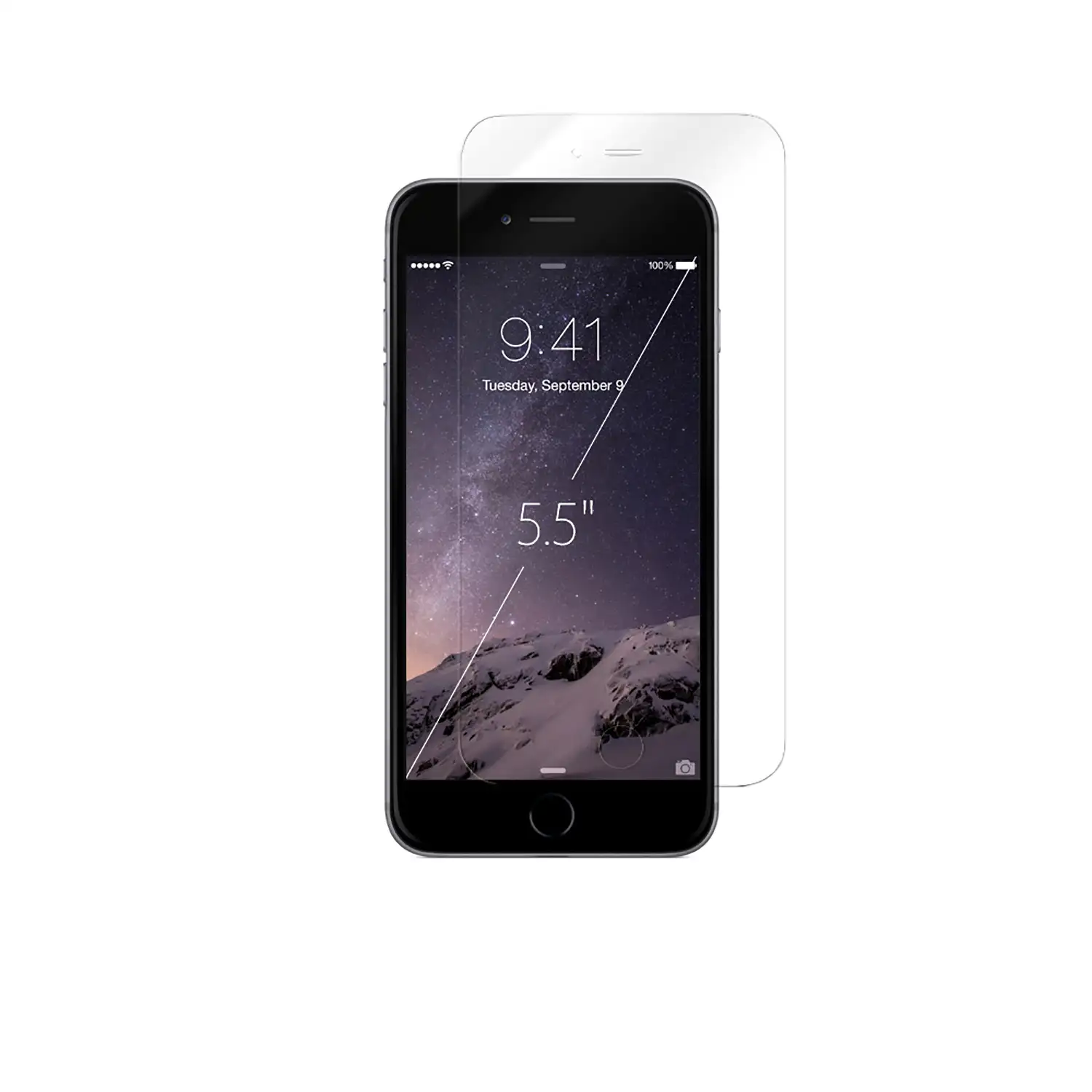 Protector de pantalla de cristal templado 2.5D para iPhone 6/6S Plus
